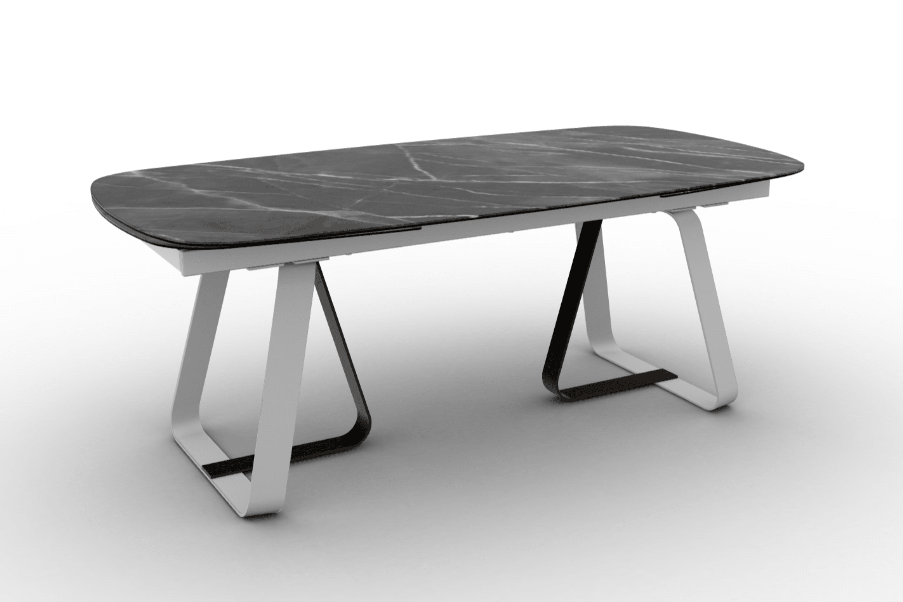 Stół rozkładany SUNSHINE antracytowy marmur Calligaris matowa biel matowy brąz Eye on Design