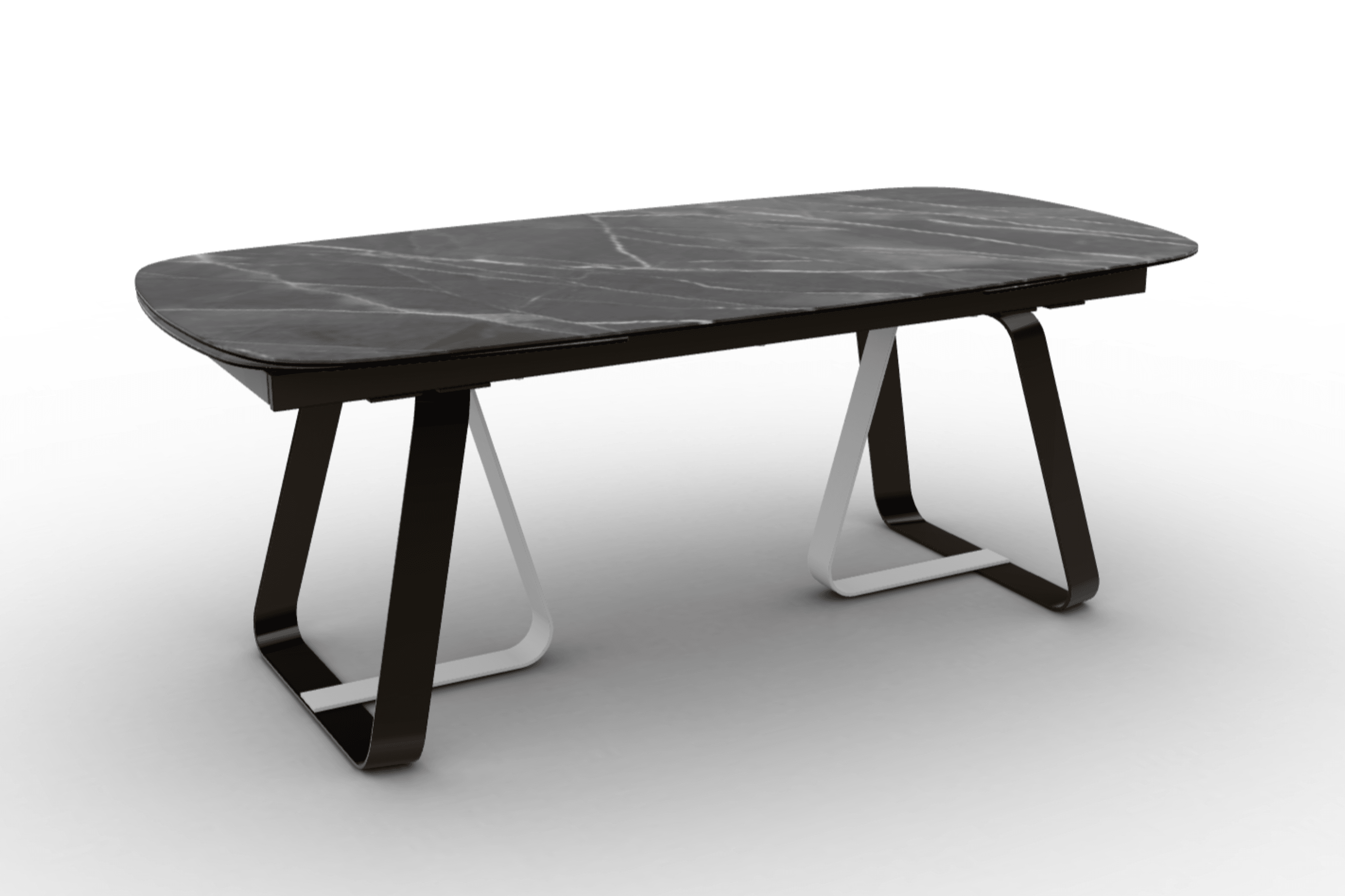 Stół rozkładany SUNSHINE antracytowy marmur Calligaris matowy brąz matowa biel Eye on Design