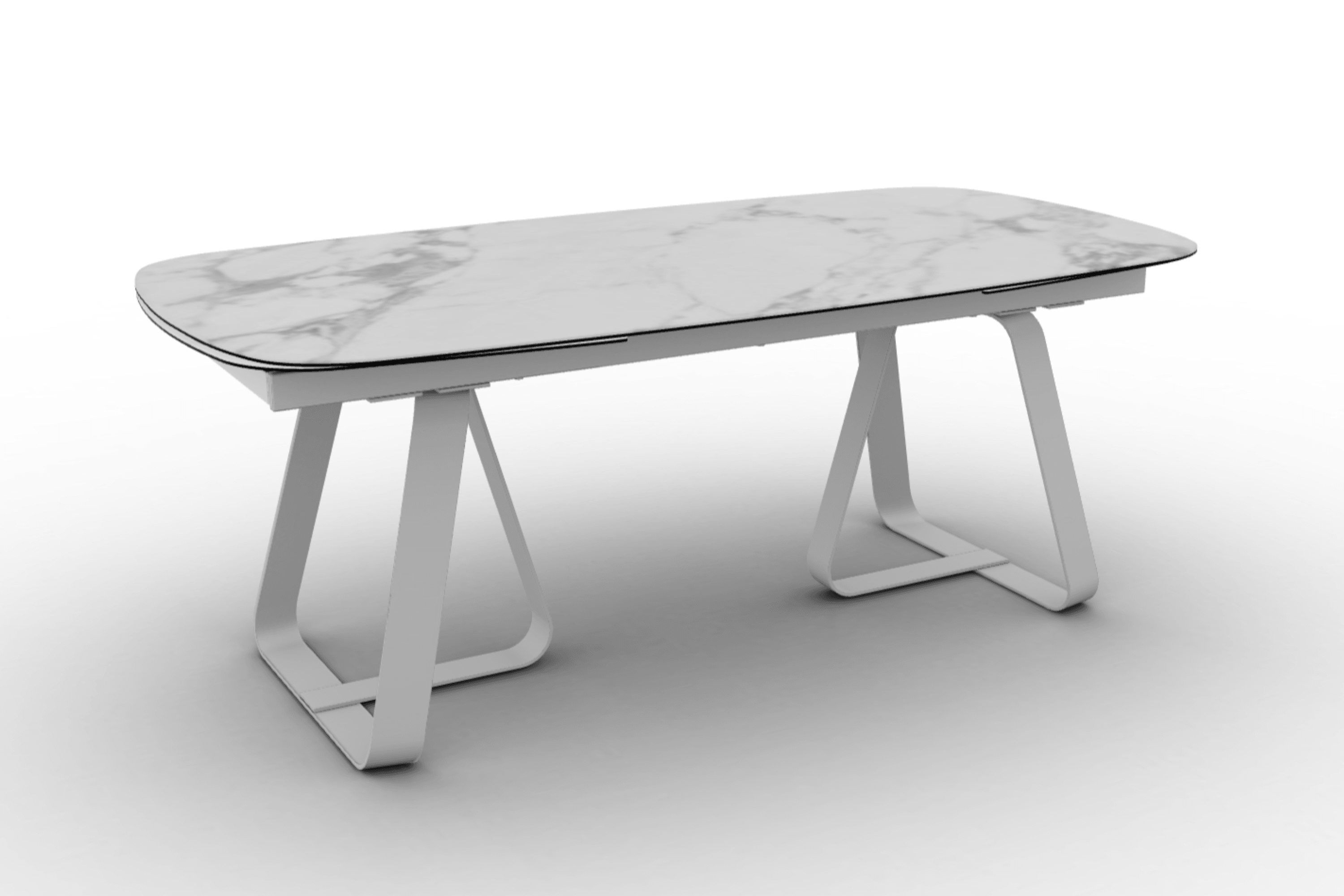 Stół rozkładany SUNSHINE biały marmur Calligaris matowa biel matowa biel Eye on Design