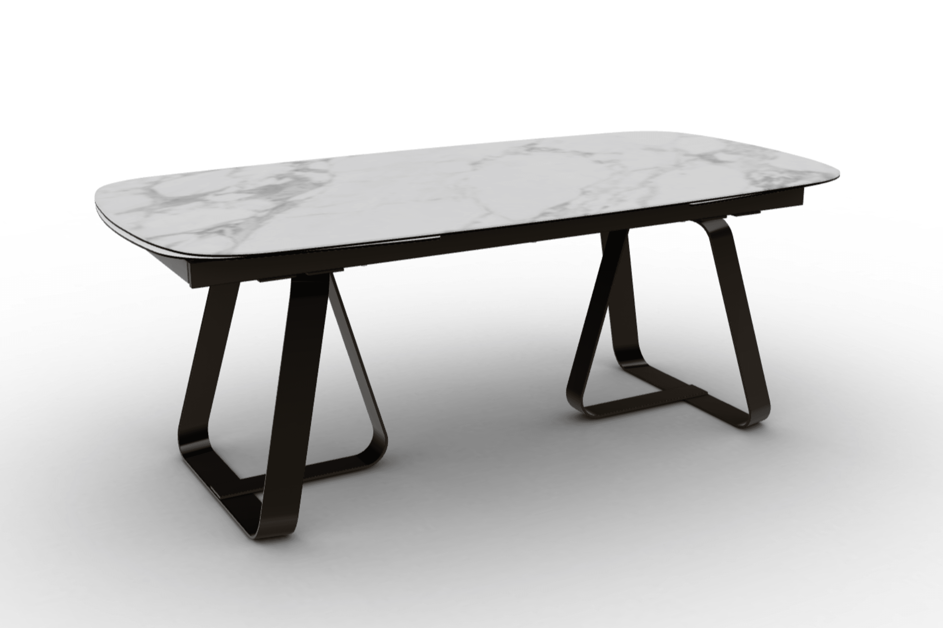 Stół rozkładany SUNSHINE biały marmur Calligaris matowy brąz matowy brąz Eye on Design