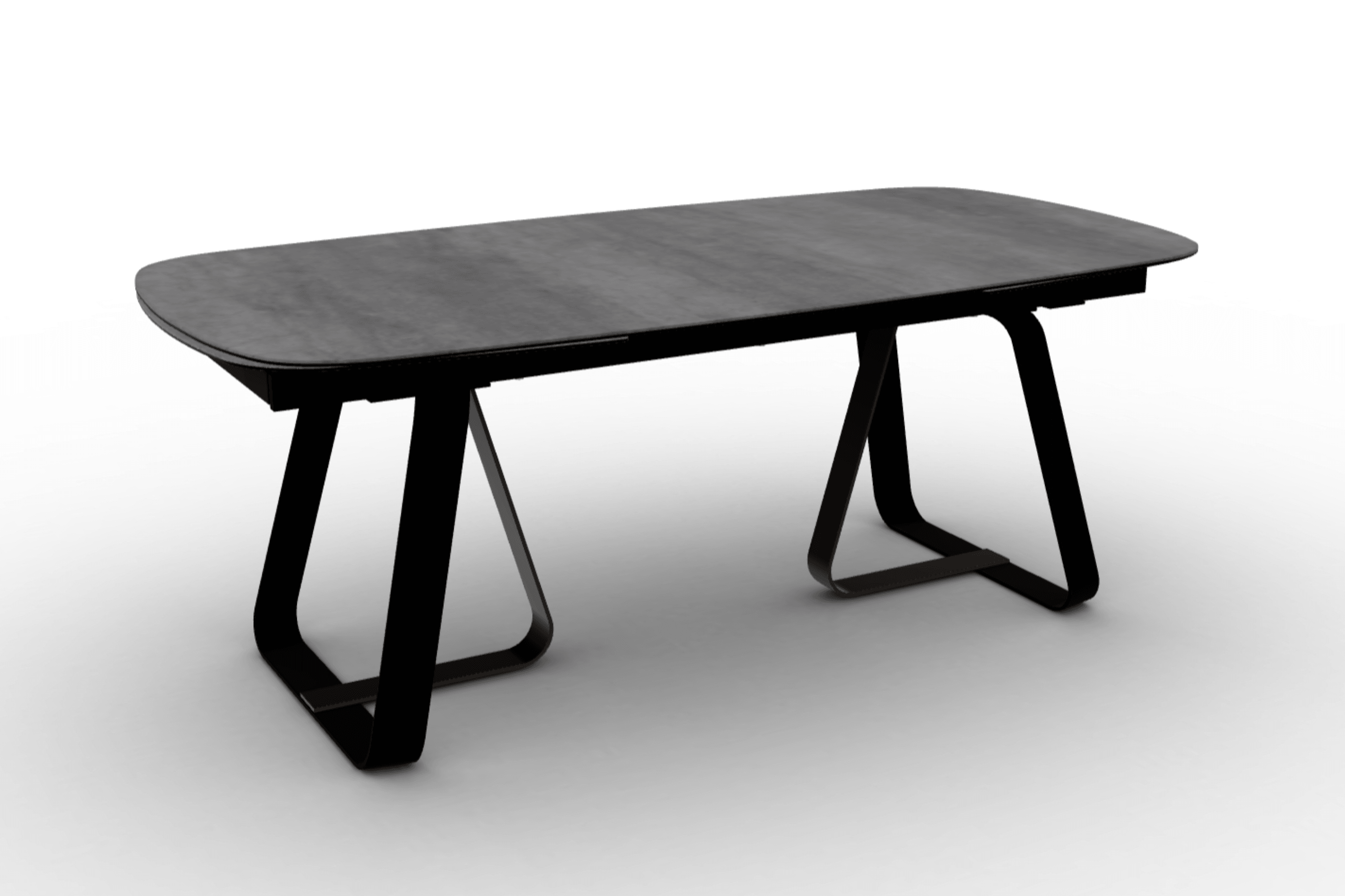 Stół rozkładany SUNSHINE cement Calligaris matowa czerń matowy brąz Eye on Design