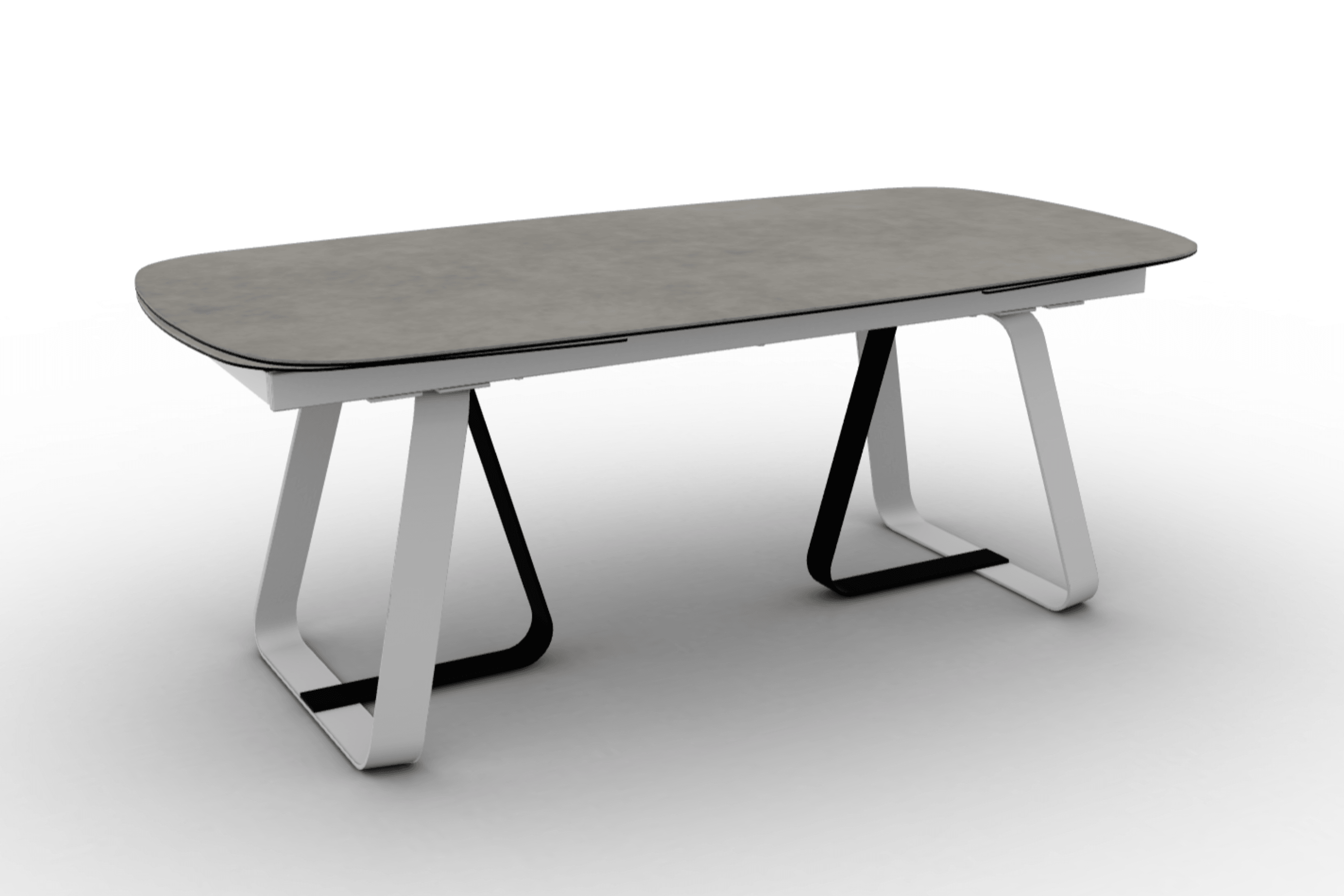 Stół rozkładany SUNSHINE jasnoszara ceramika Calligaris matowa biel matowa czerń Eye on Design