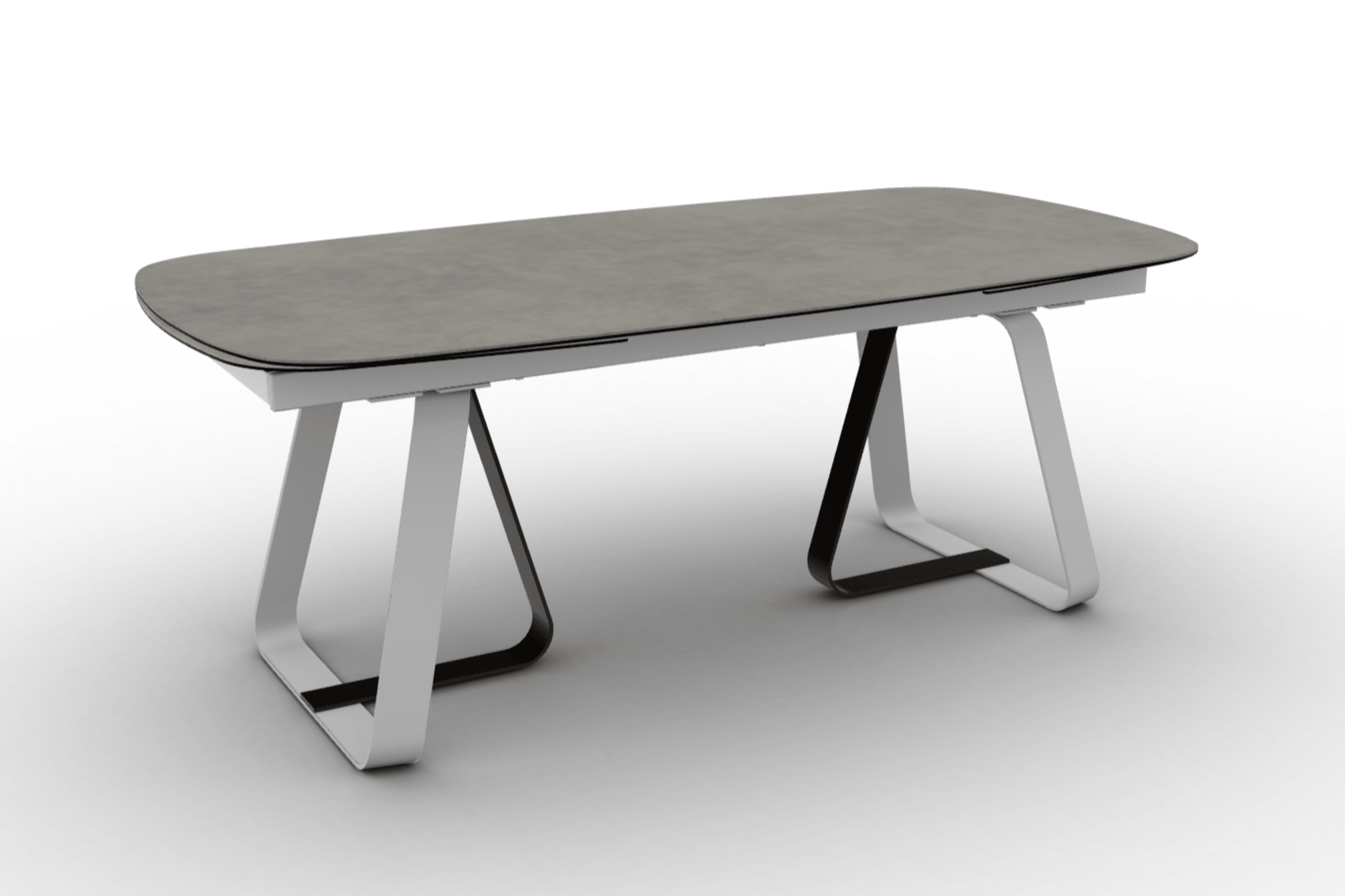 Stół rozkładany SUNSHINE jasnoszara ceramika Calligaris matowa biel matowy brąz Eye on Design