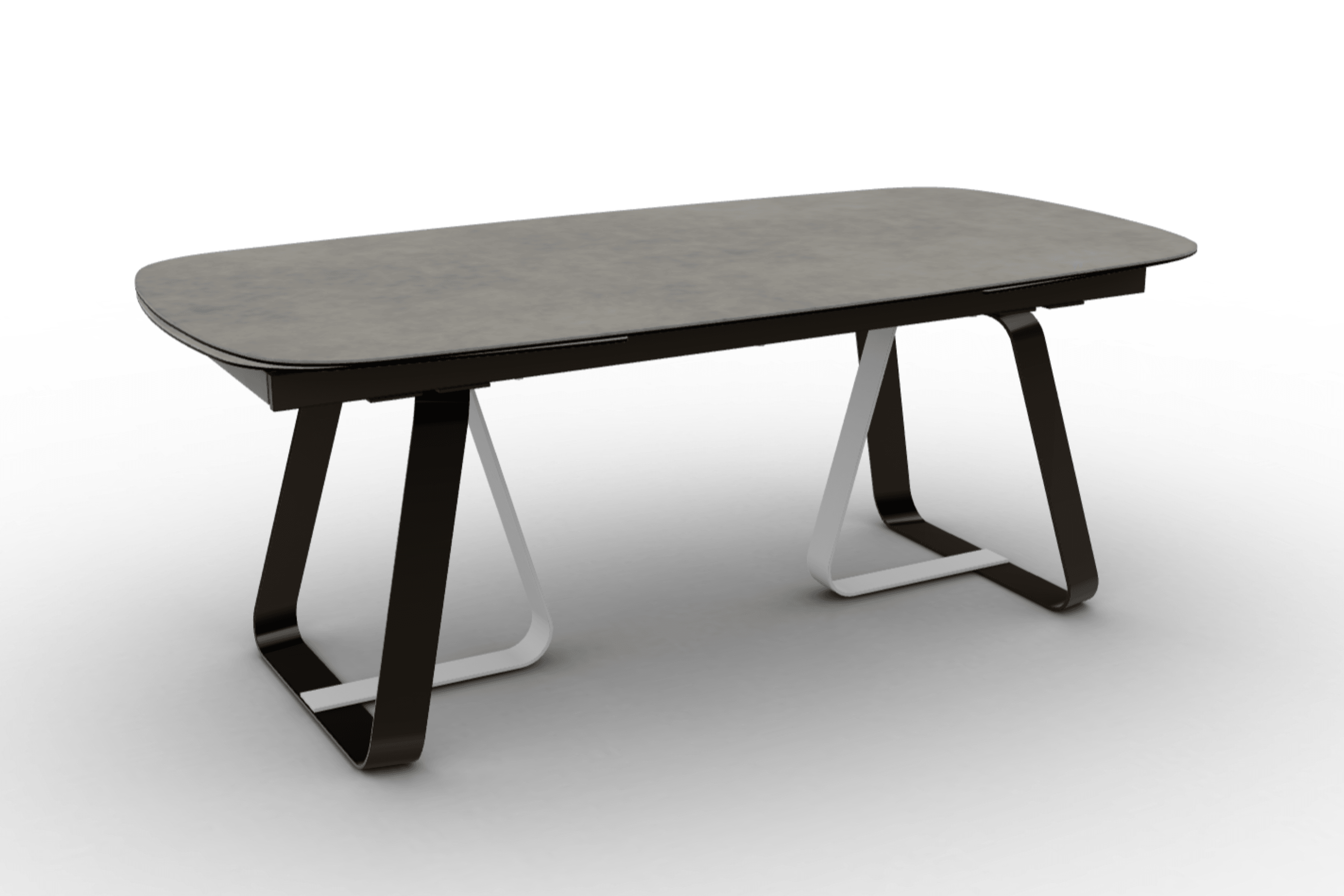 Stół rozkładany SUNSHINE jasnoszara ceramika Calligaris matowy brąz matowa biel Eye on Design