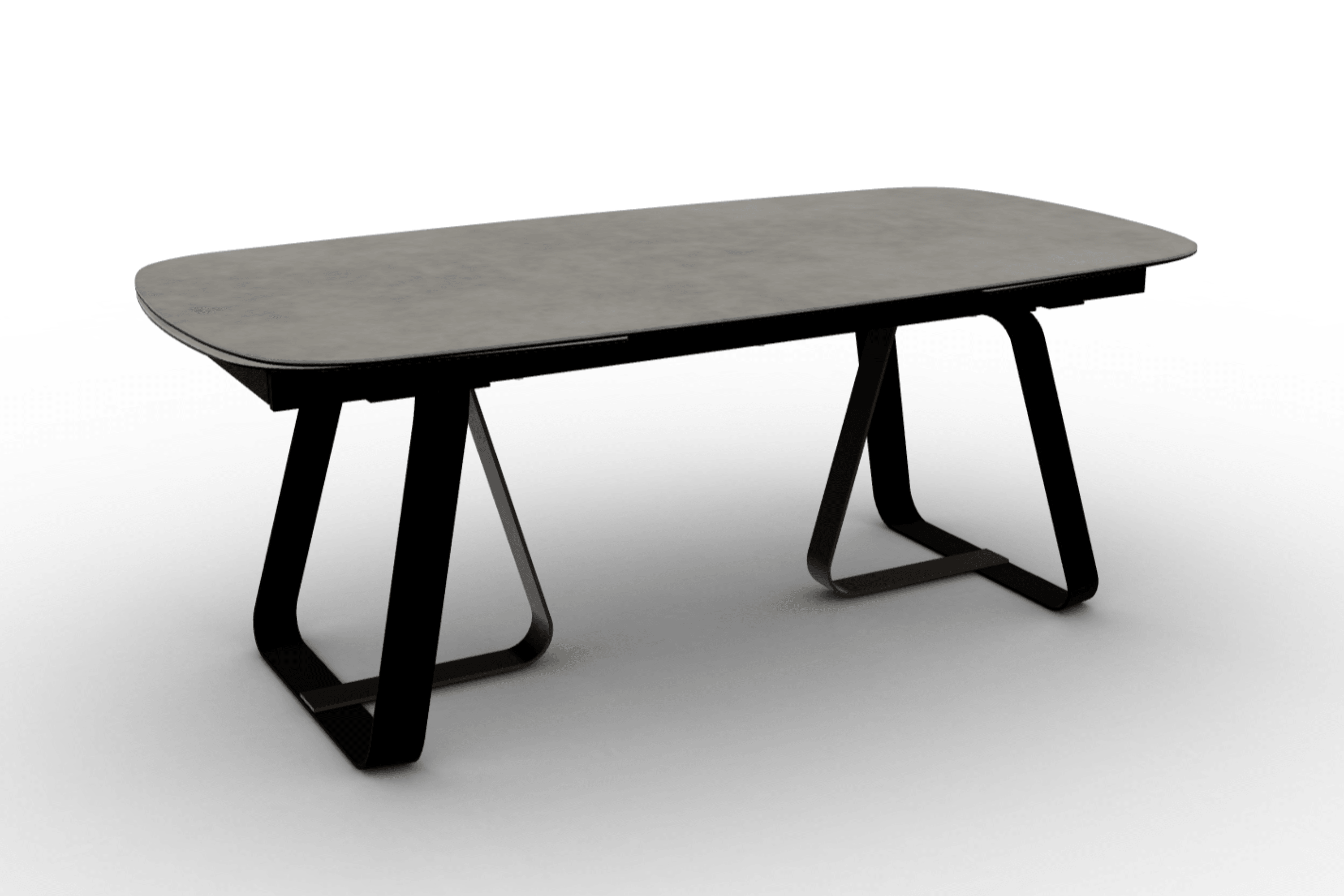 Stół rozkładany SUNSHINE jasnoszara ceramika Calligaris matowa czerń matowy brąz Eye on Design