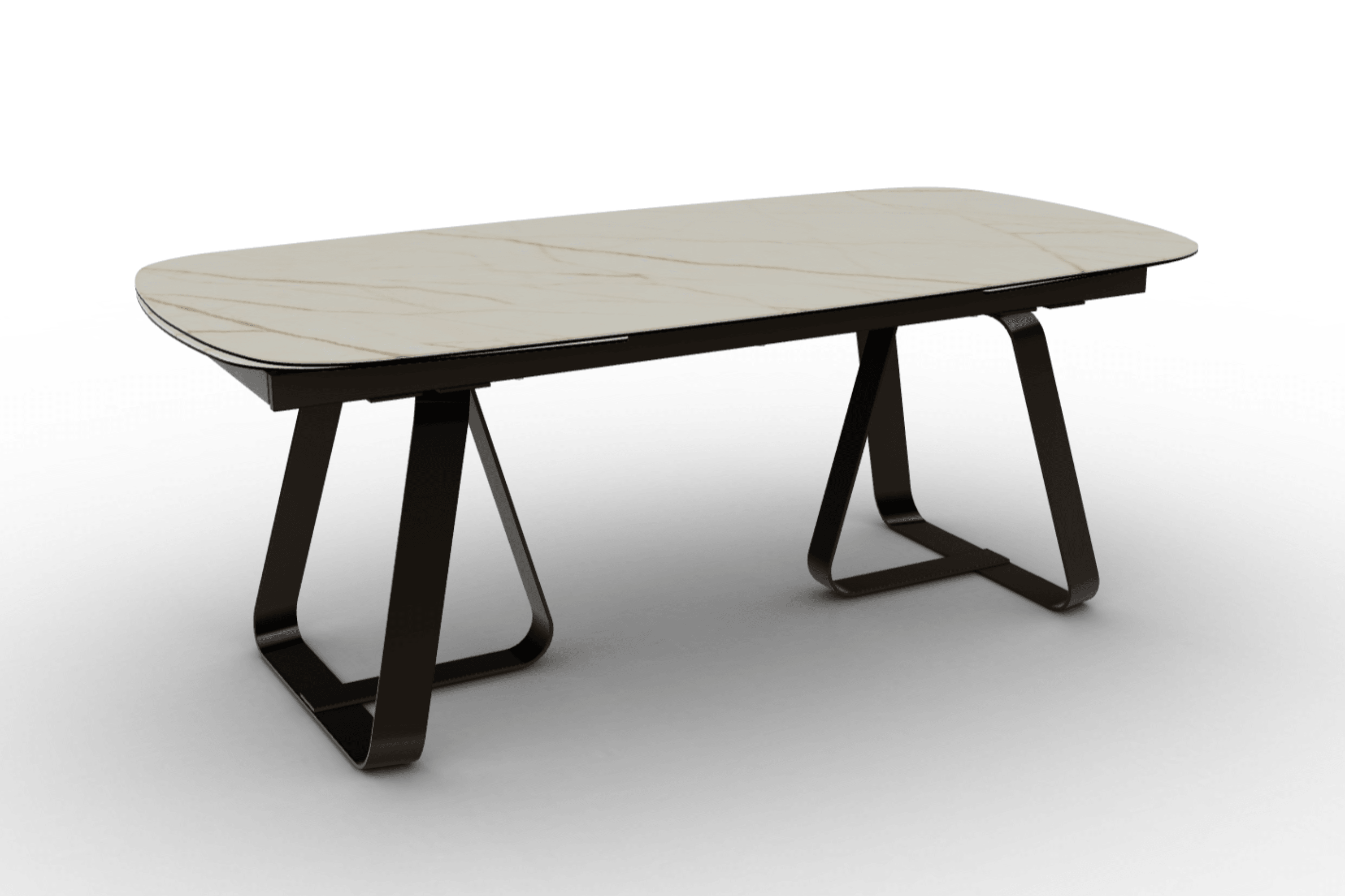 Stół rozkładany SUNSHINE złoty marmur Calligaris matowy brąz matowy brąz Eye on Design