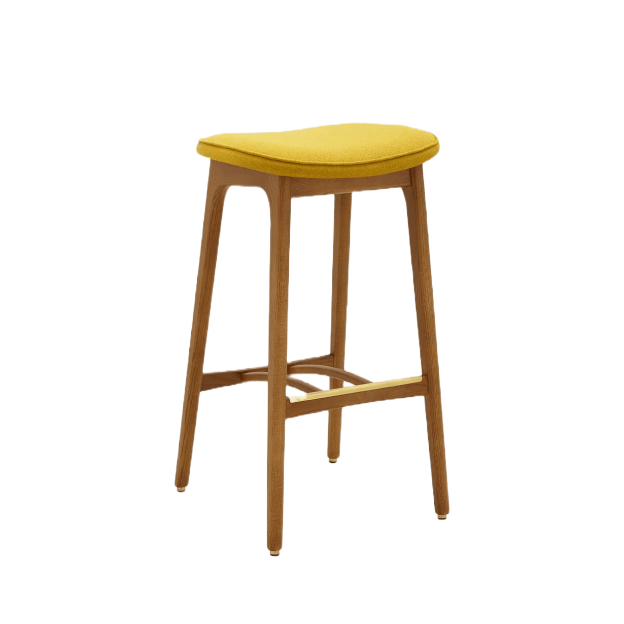 Stołek barowy 200-190 żółty w tkaninie Wool Mustard 366 concept Eye on Design