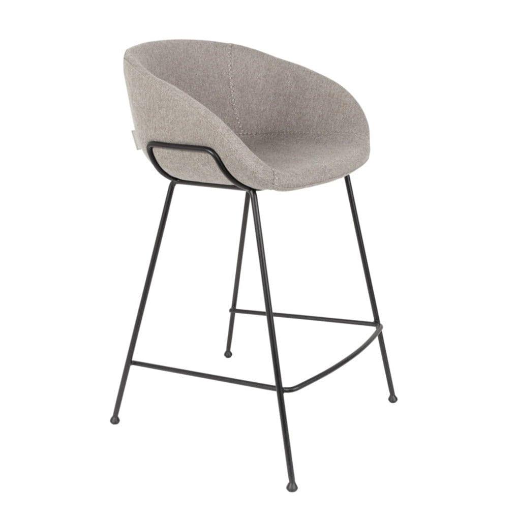 Stołek barowy niski FESTON szary Zuiver Eye on Design
