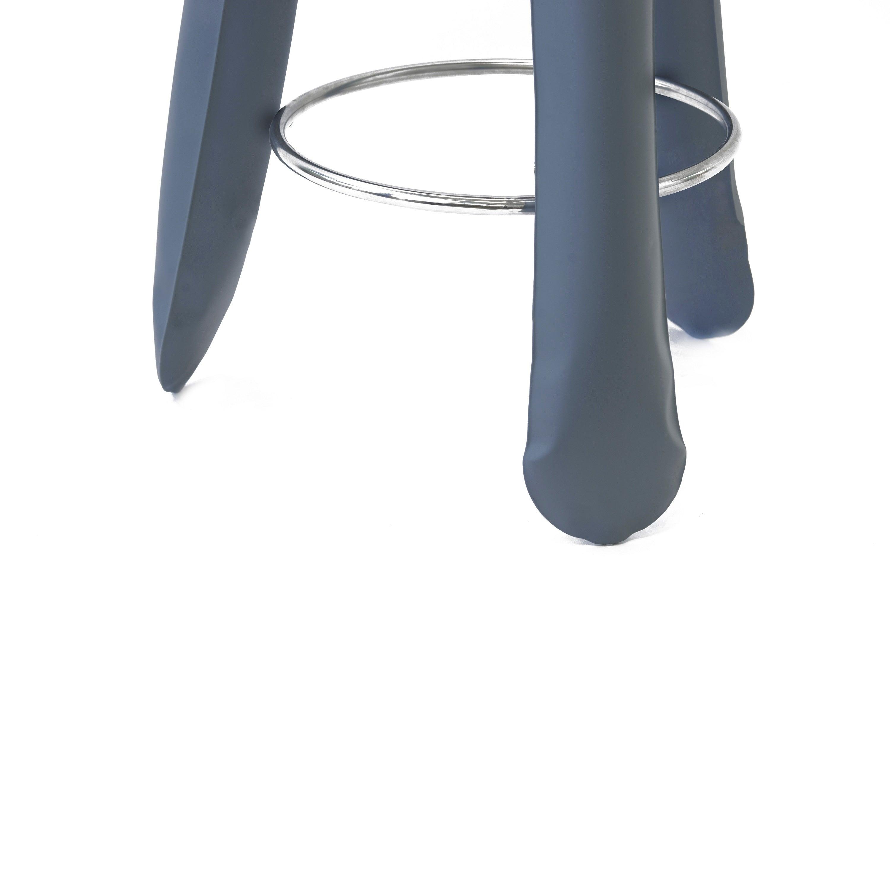 Stołek barowy PLOPP niebiesko-szary mat Zieta Studio Eye on Design