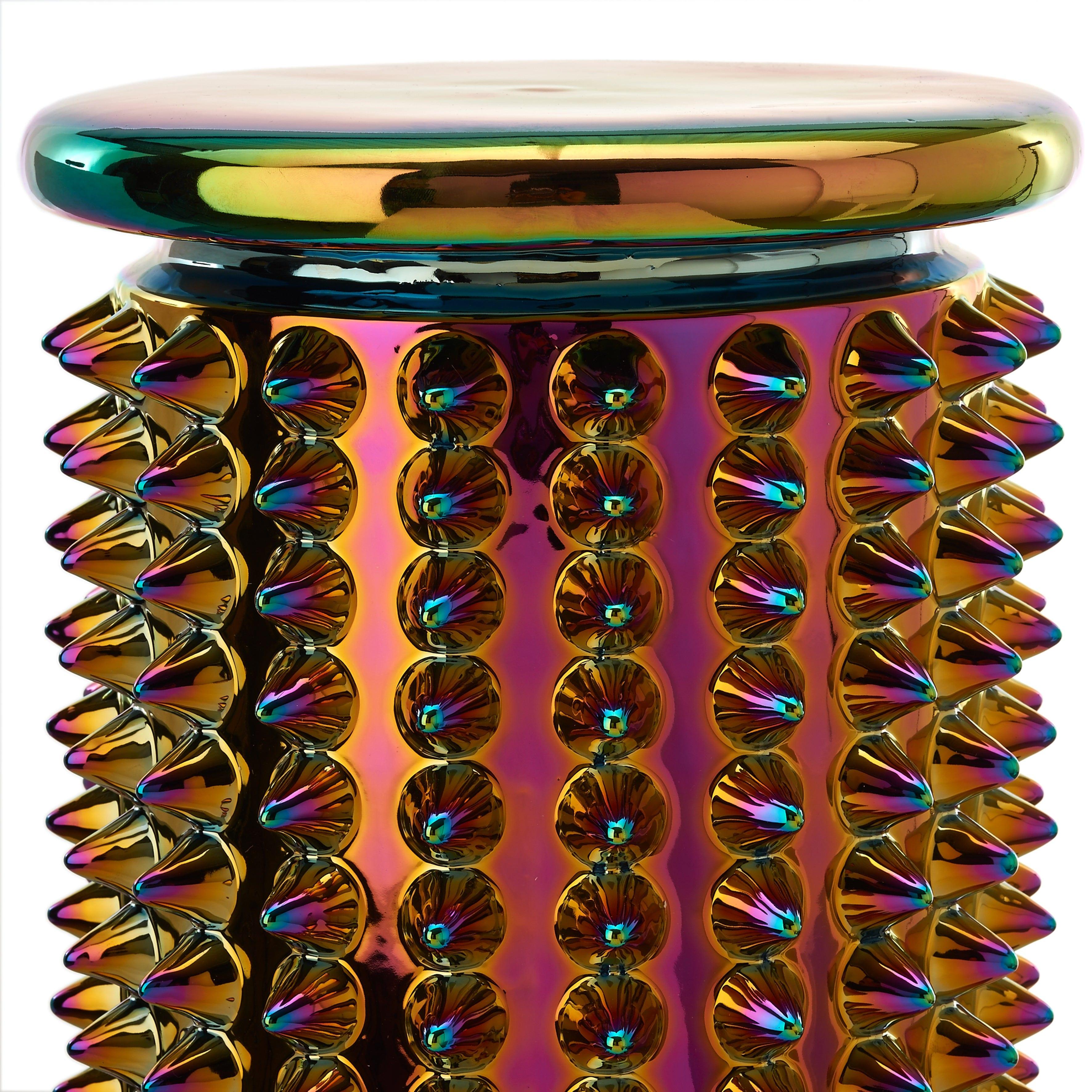 Stołek OILY SPIKE petrol Pols Potten Eye on Design