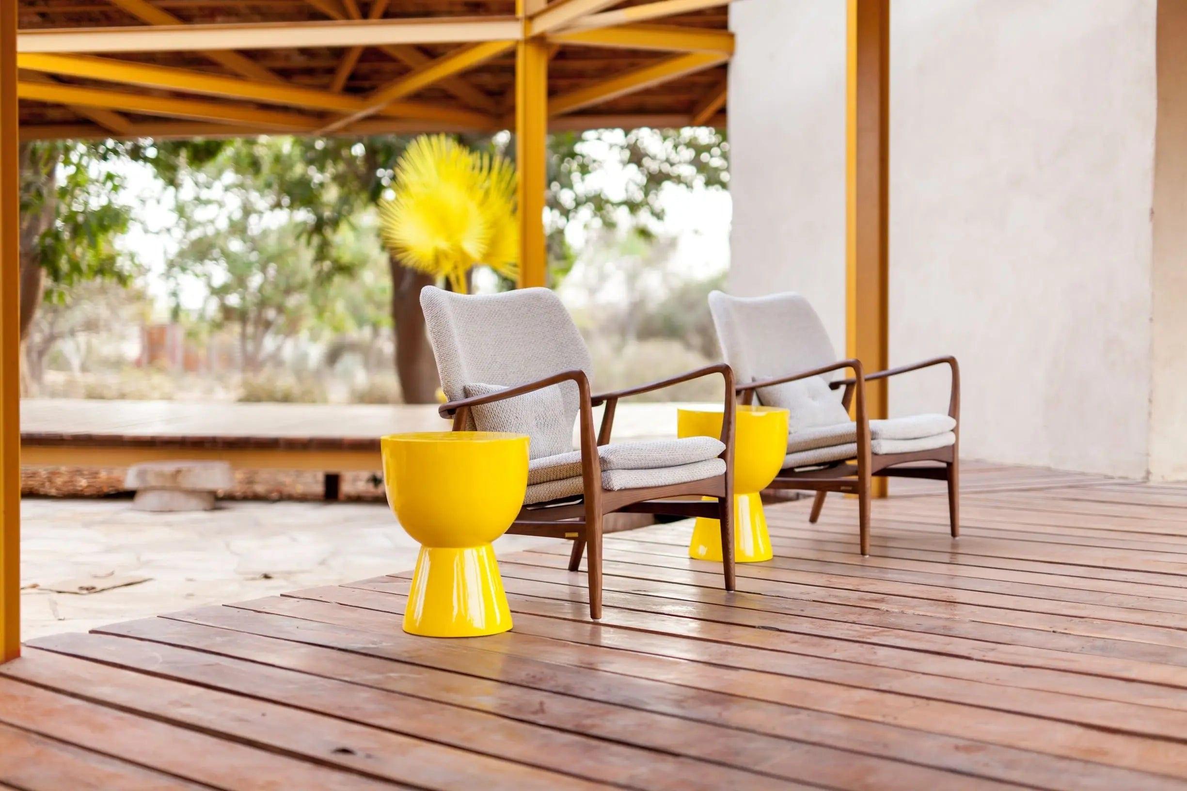 Stołek TAM TAM żółty Pols Potten Eye on Design