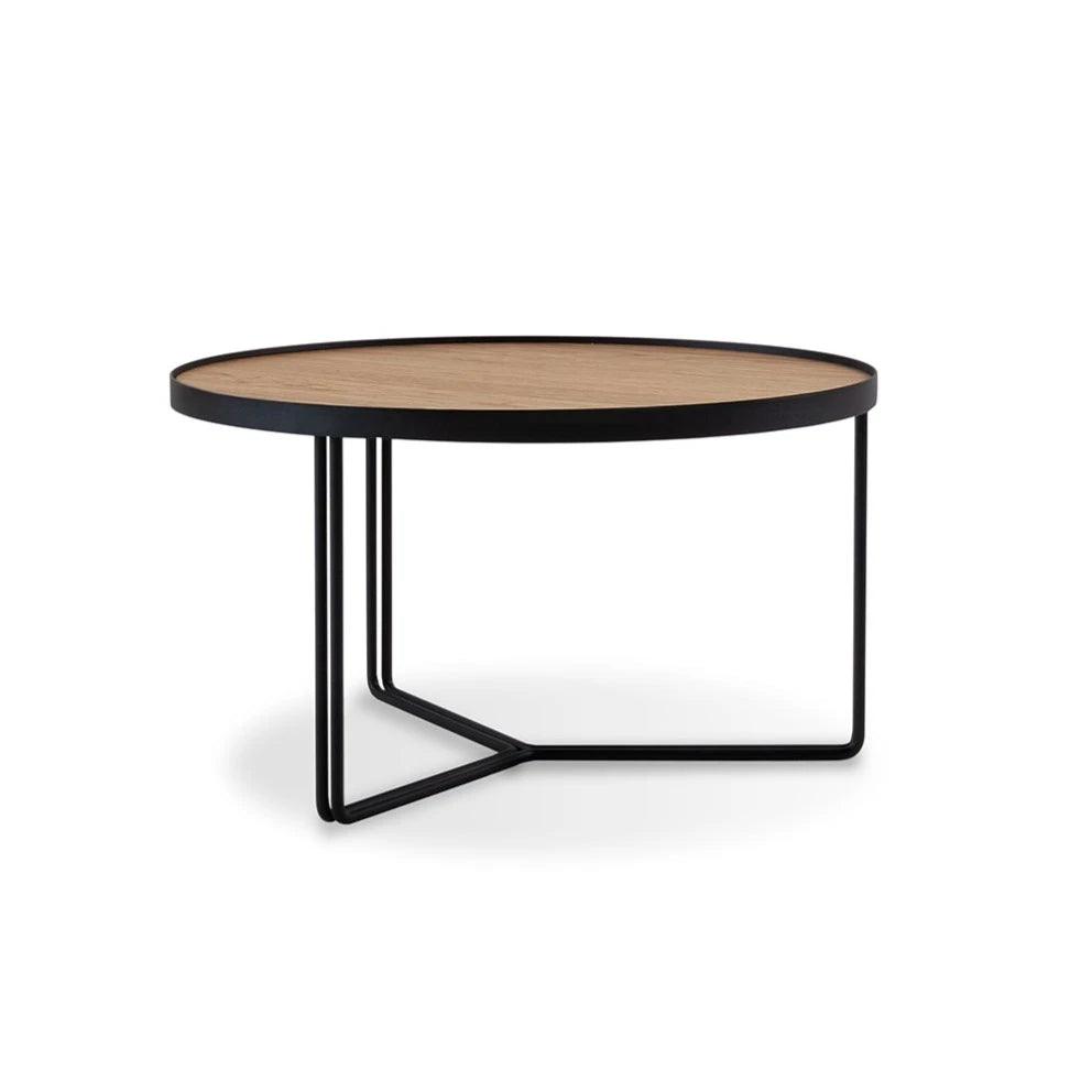 Stolik BIBIA I fornir z czarną podstawą Nobonobo Eye on Design