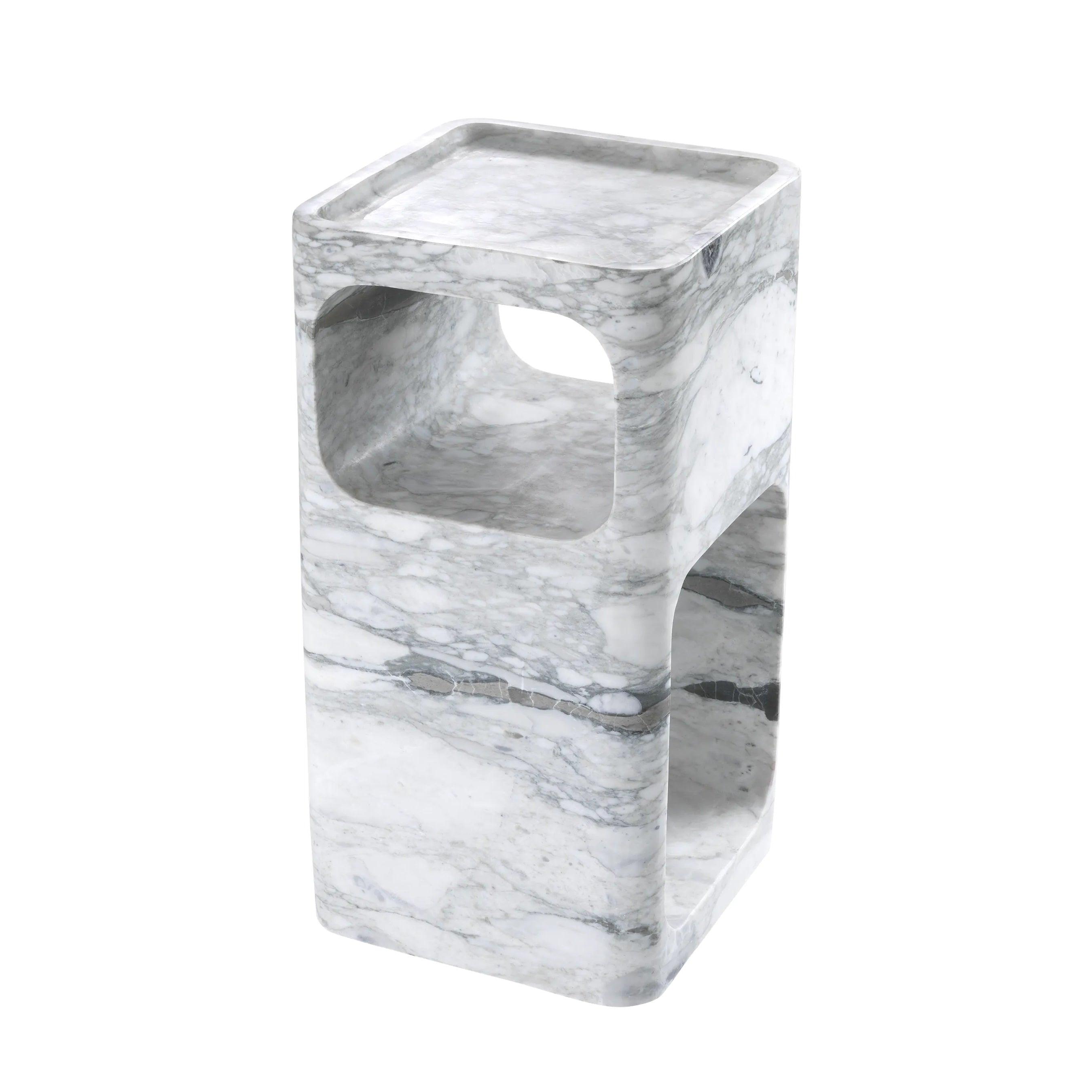 Stolik boczny ADLER biały marmur Eichholtz Eye on Design