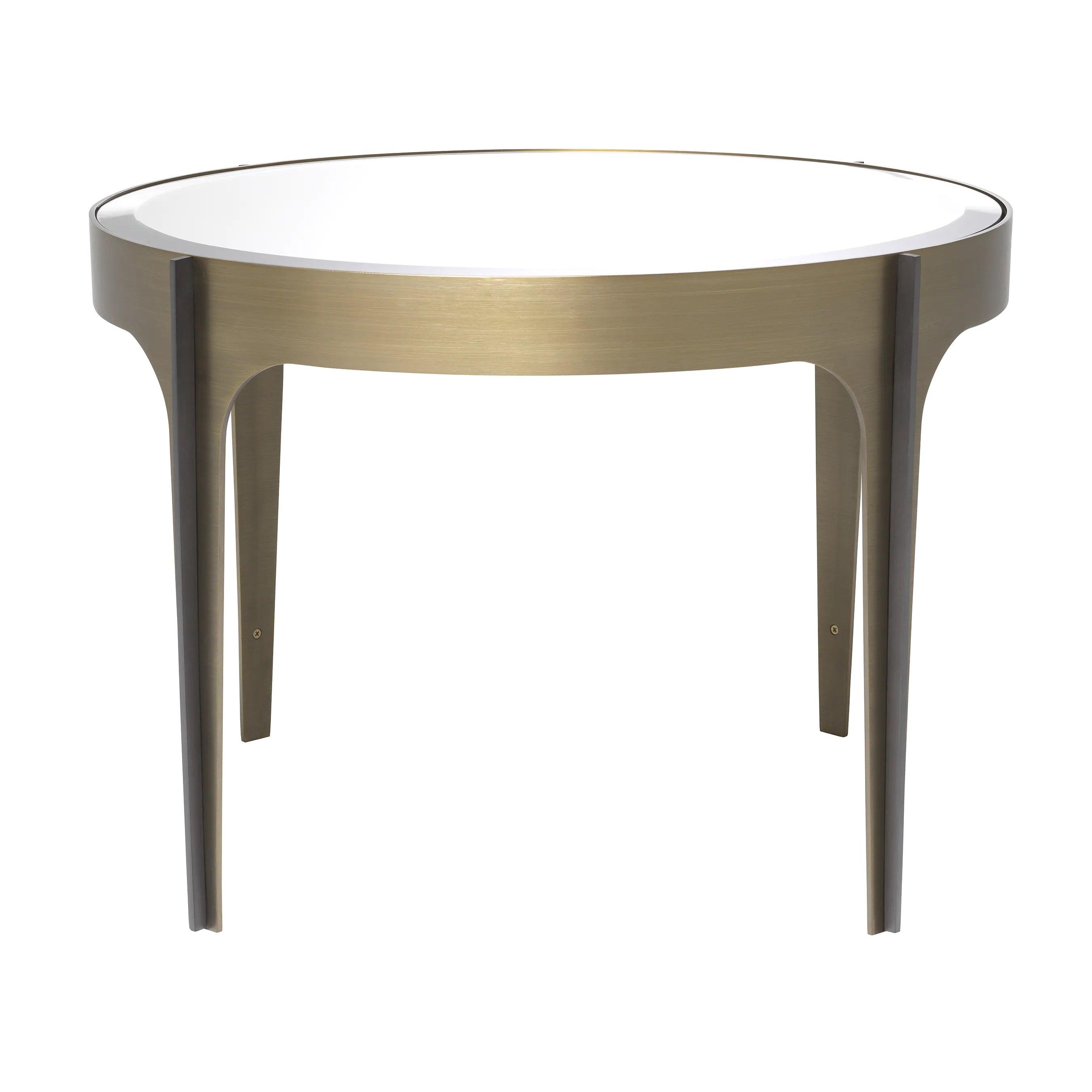 Stolik boczny ARTEMISA szklany blat z mosiężną podstawą Eichholtz Eye on Design