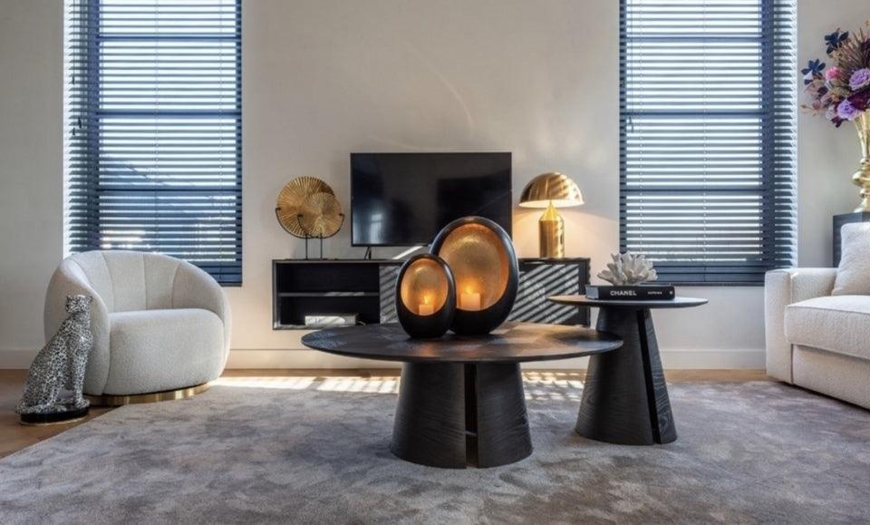 Stolik boczny BLAX czarny fornir dębowy Richmond Interiors Eye on Design