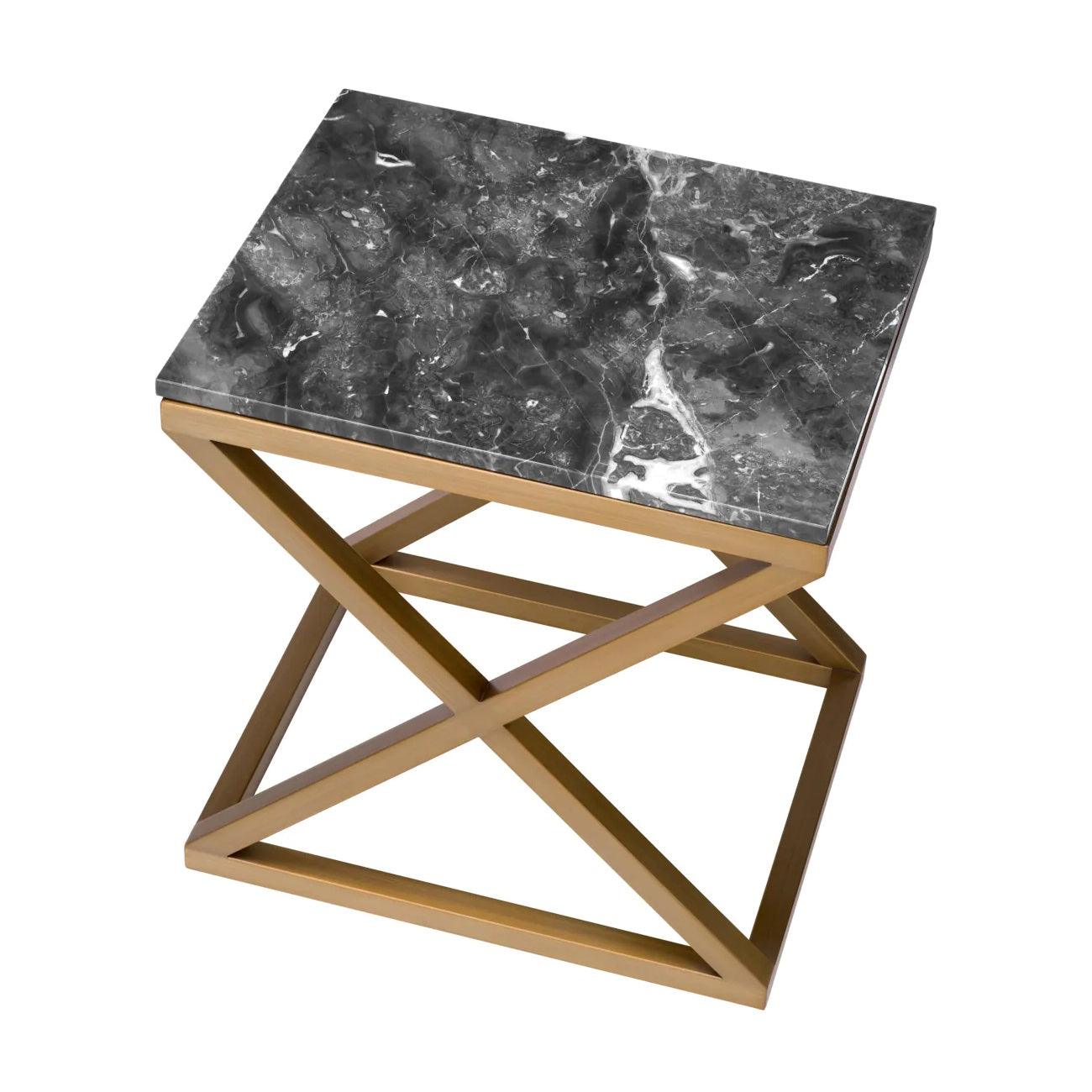 Stolik boczny CRISS CROSS szary marmur Eichholtz Eye on Design
