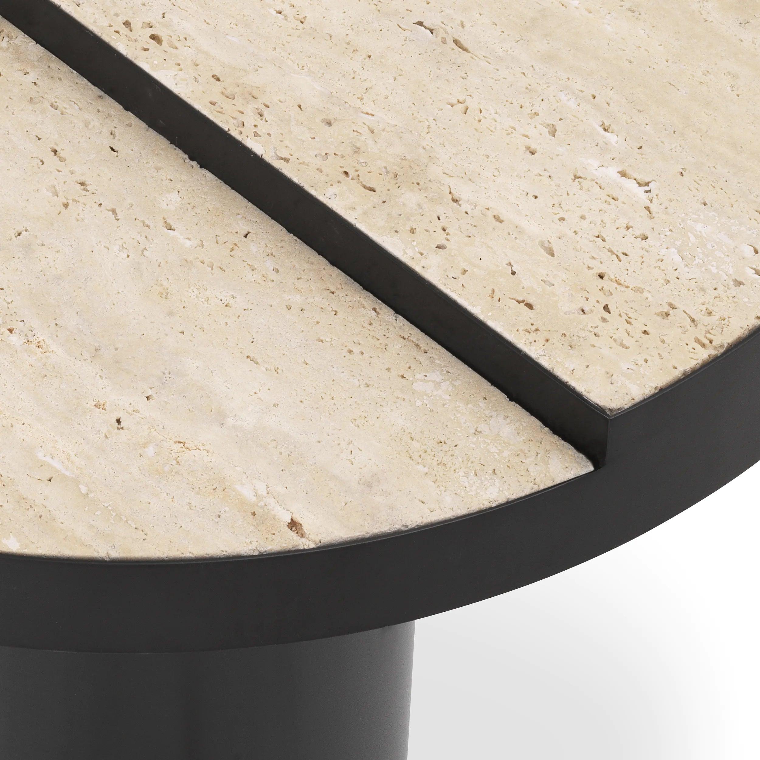 Stolik boczny EXCELSIOR trawertyn Eichholtz Eye on Design