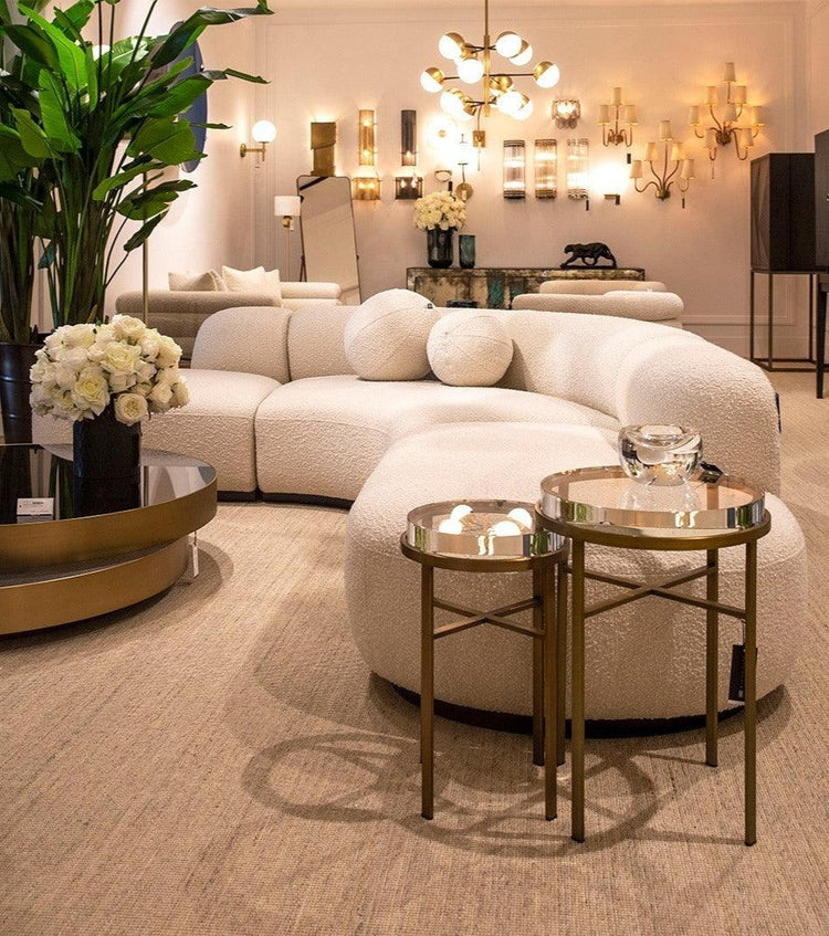 Step table set Hoxton steel