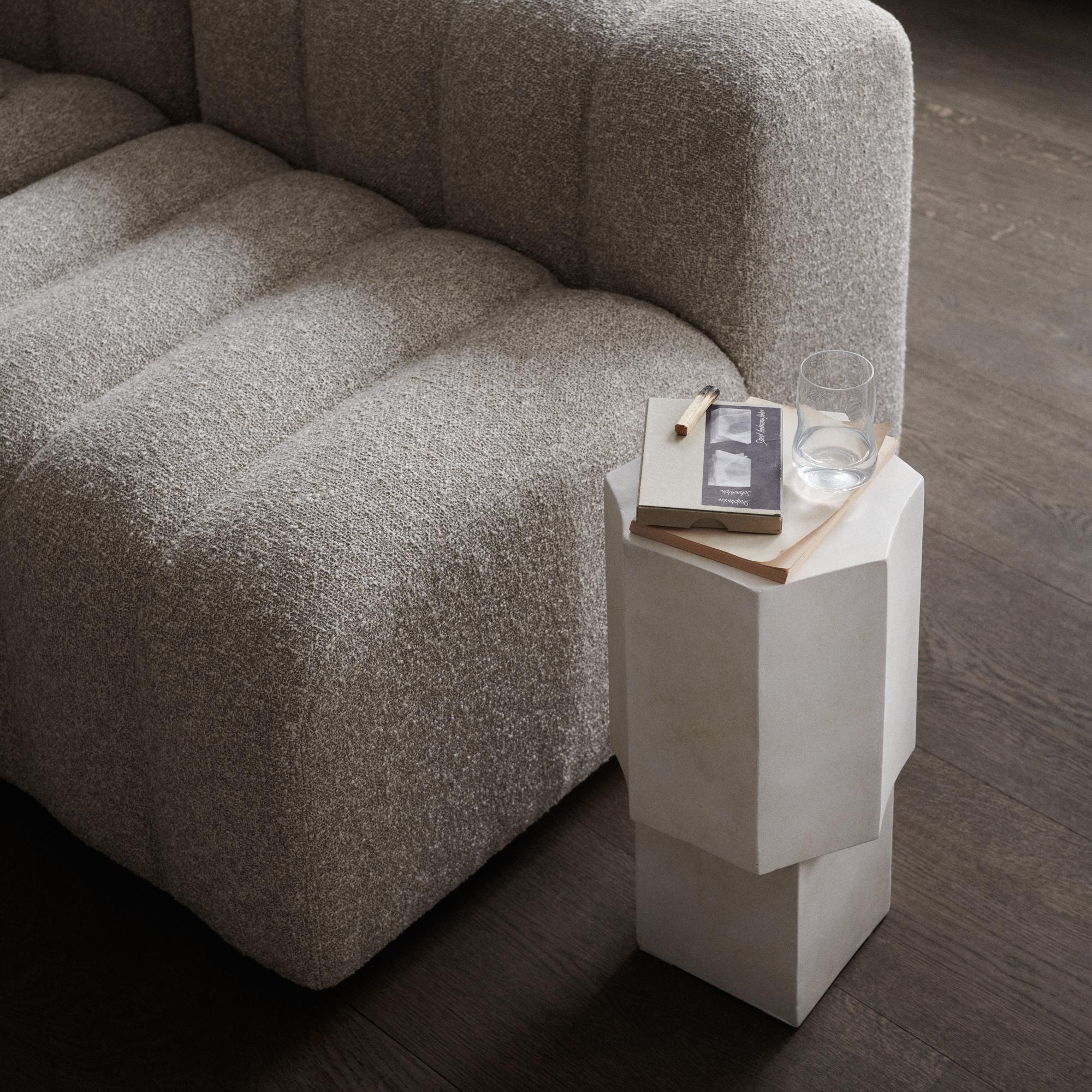 Stolik boczny QUARTZ biały beton – NORR11
