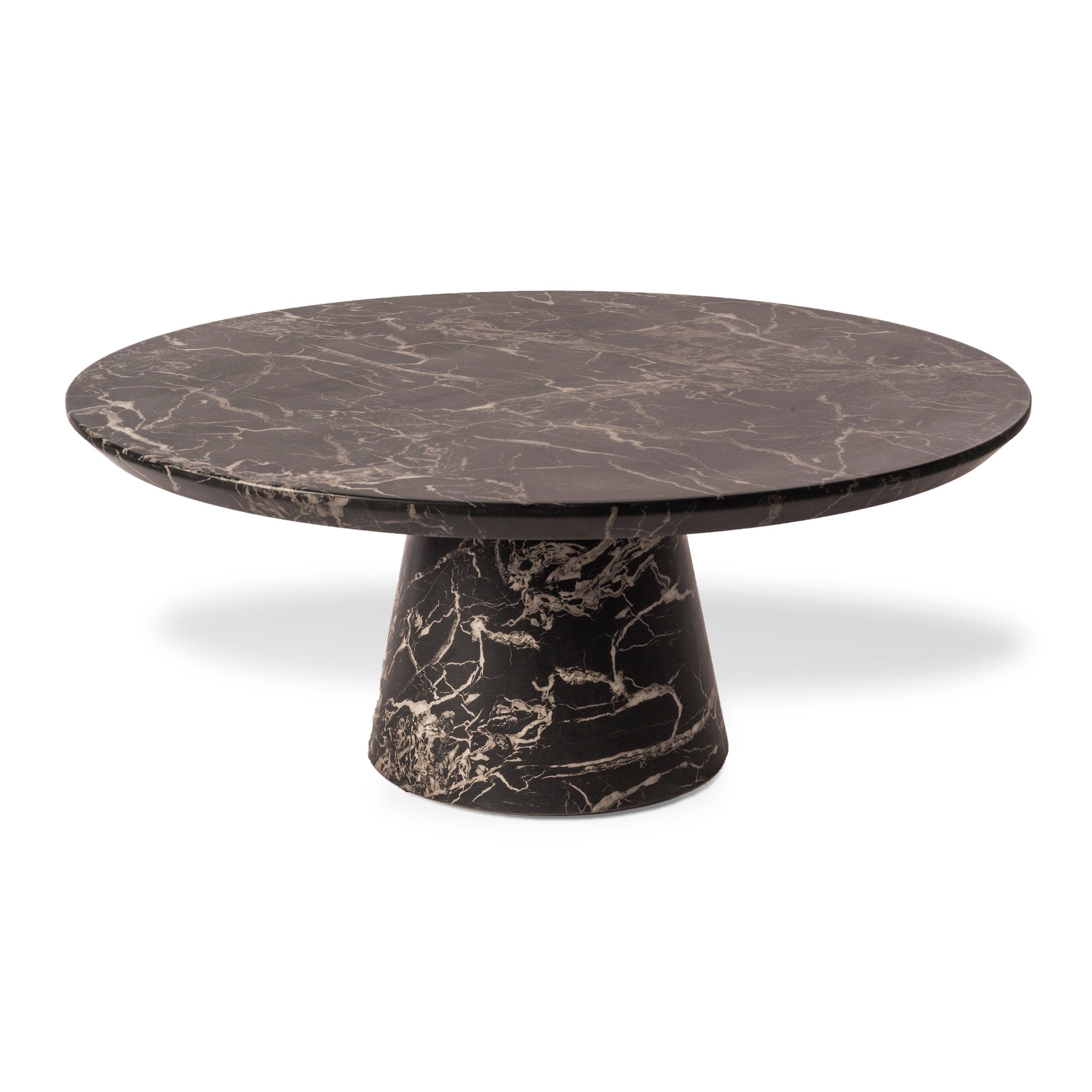 Stolik kawowy DISC MARBLE LOOK czarny Pols Potten Eye on Design