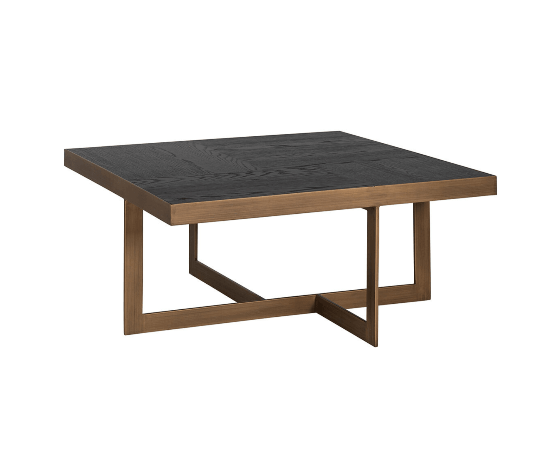 Stolik kawowy kwadratowy CAMBON mosiądz Richmond Interiors Eye on Design