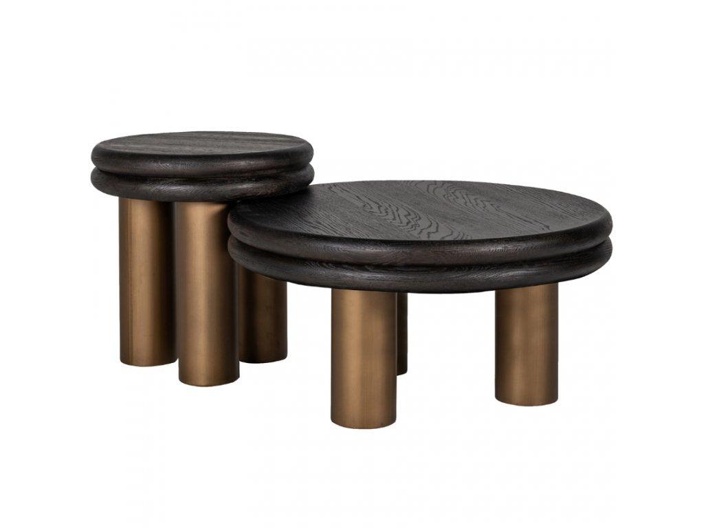 Stolik kawowy MACARON mosiądz Richmond Interiors Eye on Design