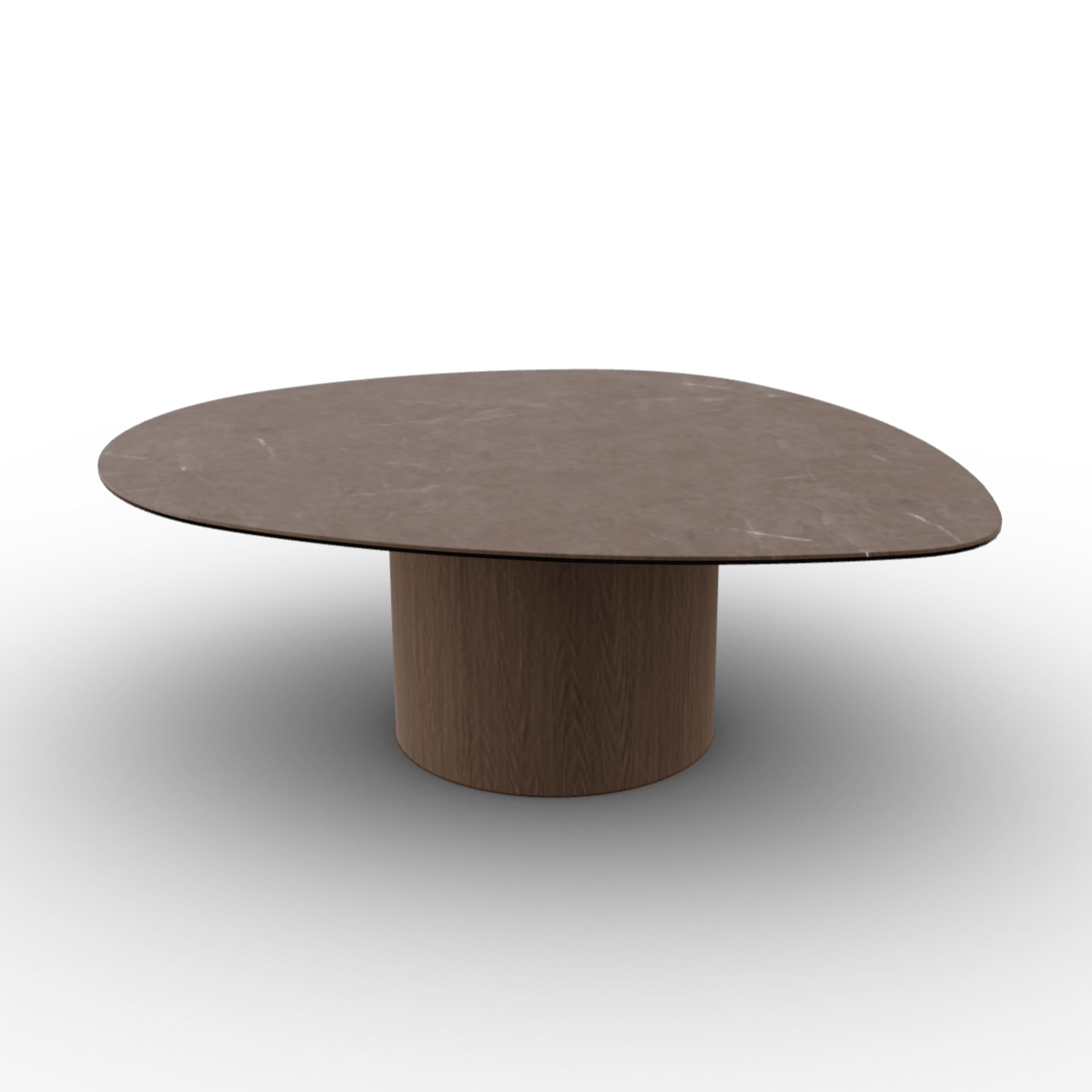 Stolik kawowy MUSHROOM ciemnobrązowa podstawa Calligaris brązowa ceramika Eye on Design