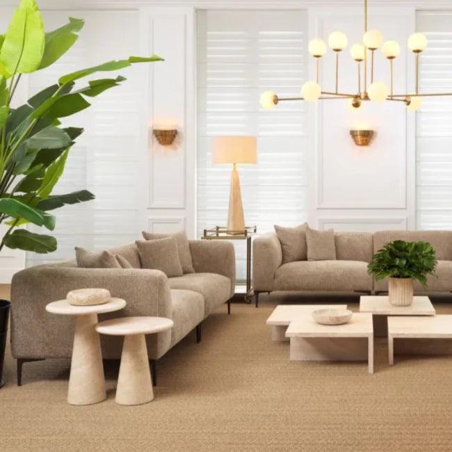 Stolik kawowy niski AMARA trawertyn Eichholtz Eye on Design