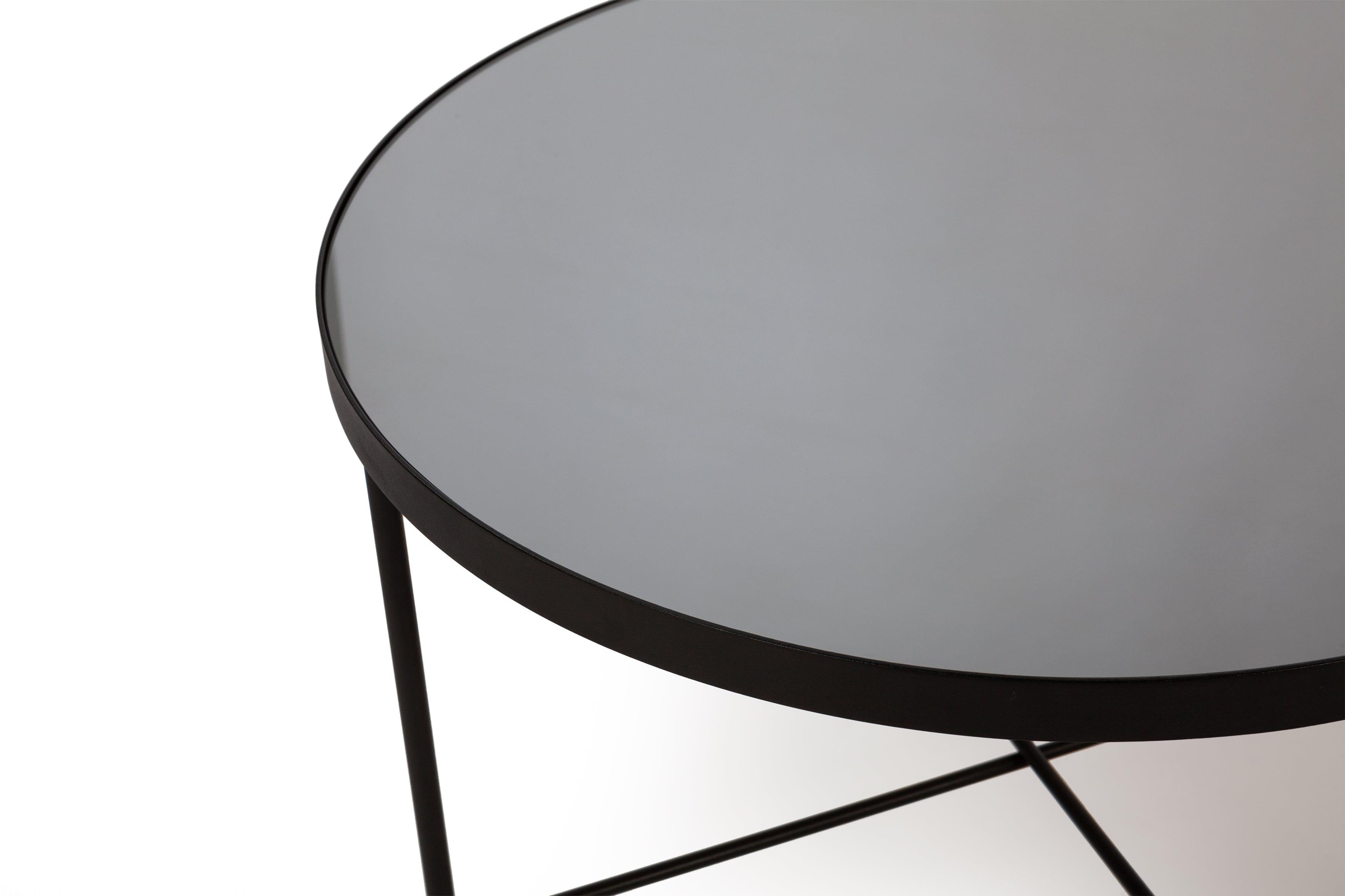 Stolik kawowy niski TRE lustro tytanowe Nordifra Eye on Design