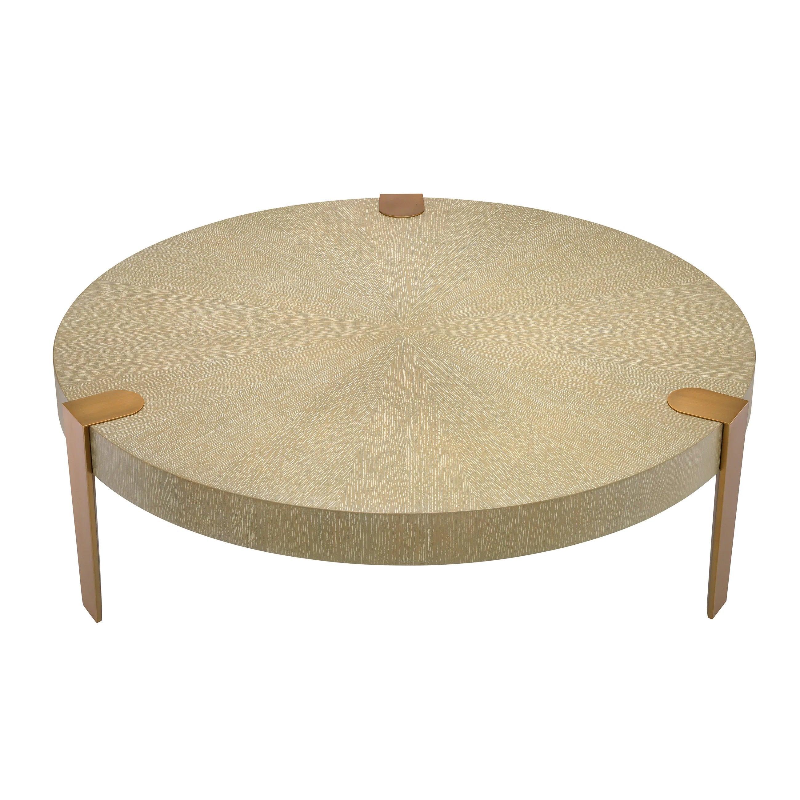 Stolik kawowy OXNARD szczotkowny mosiądz Eichholtz Eye on Design