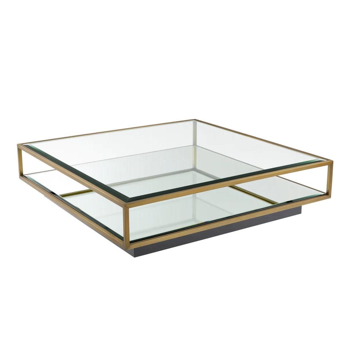 Stolik kawowy TORTONA szczotkowany mosiądz Eichholtz Eye on Design