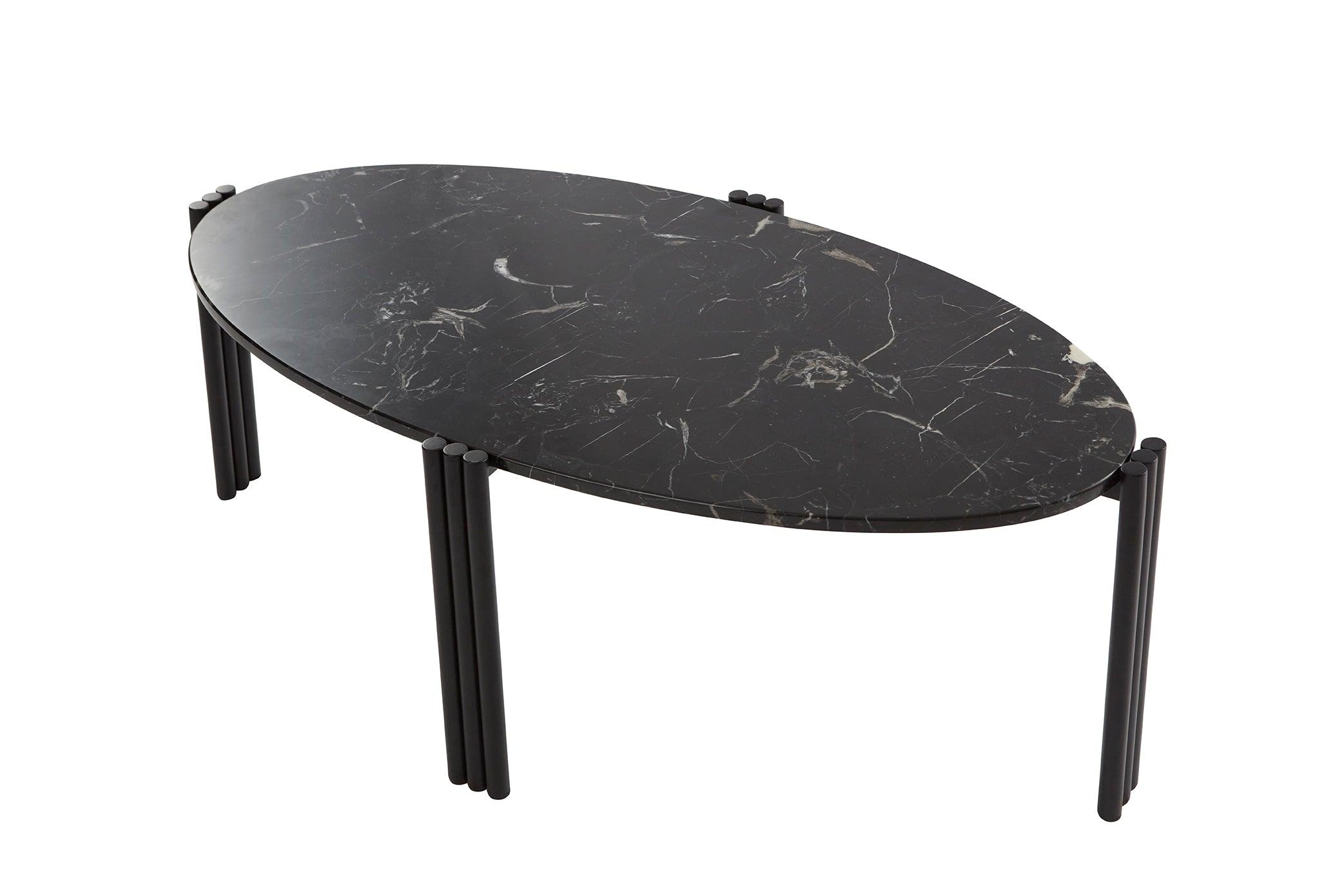 Stolik kawowy TRIBUS czarny marmur z czarną podstawą AYTM Eye on Design