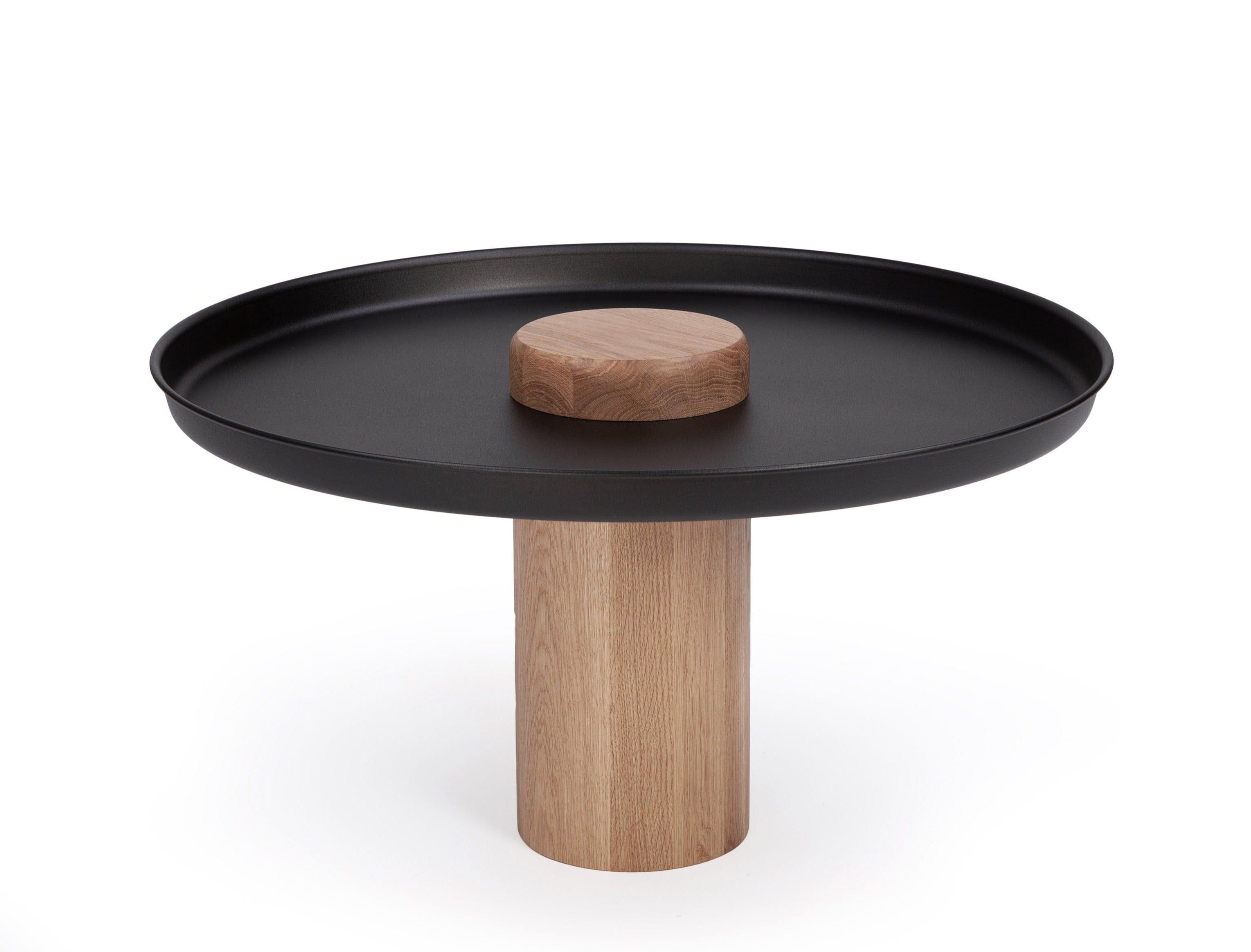 Stolik kawowy TYK dąb naturalny z czarnym blatem Nordifra Eye on Design