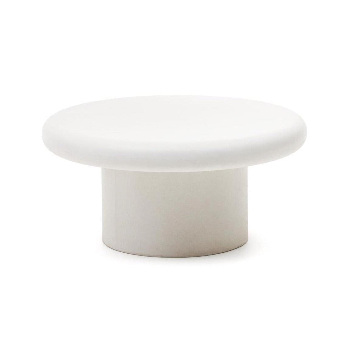 Stolik kawowy zewnętrzny ADDAIA biały cement La Forma 90 cm Eye on Design