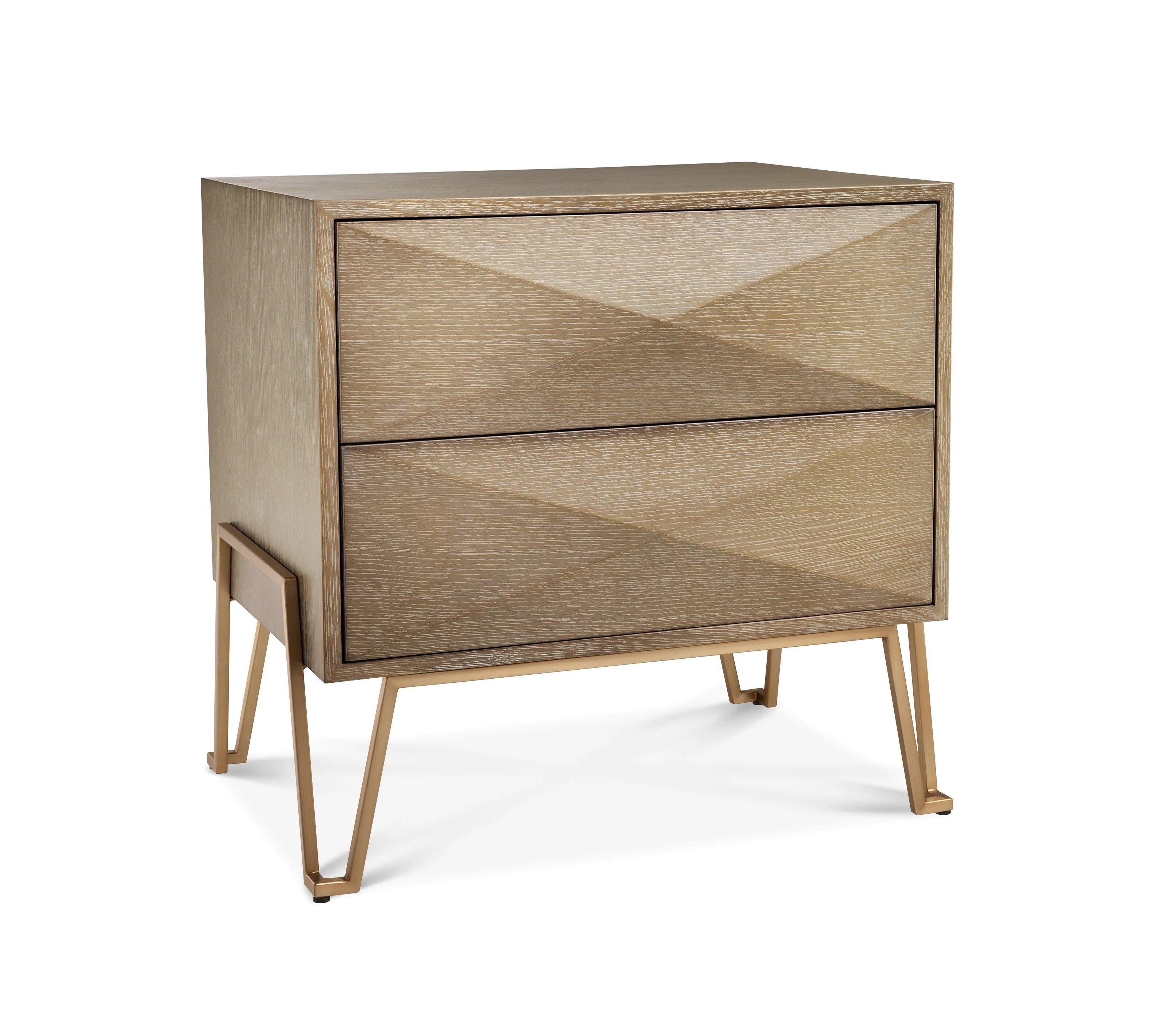 Stolik nocny HIGHLAND fornir dębowy z mosiądzem Eichholtz Eye on Design