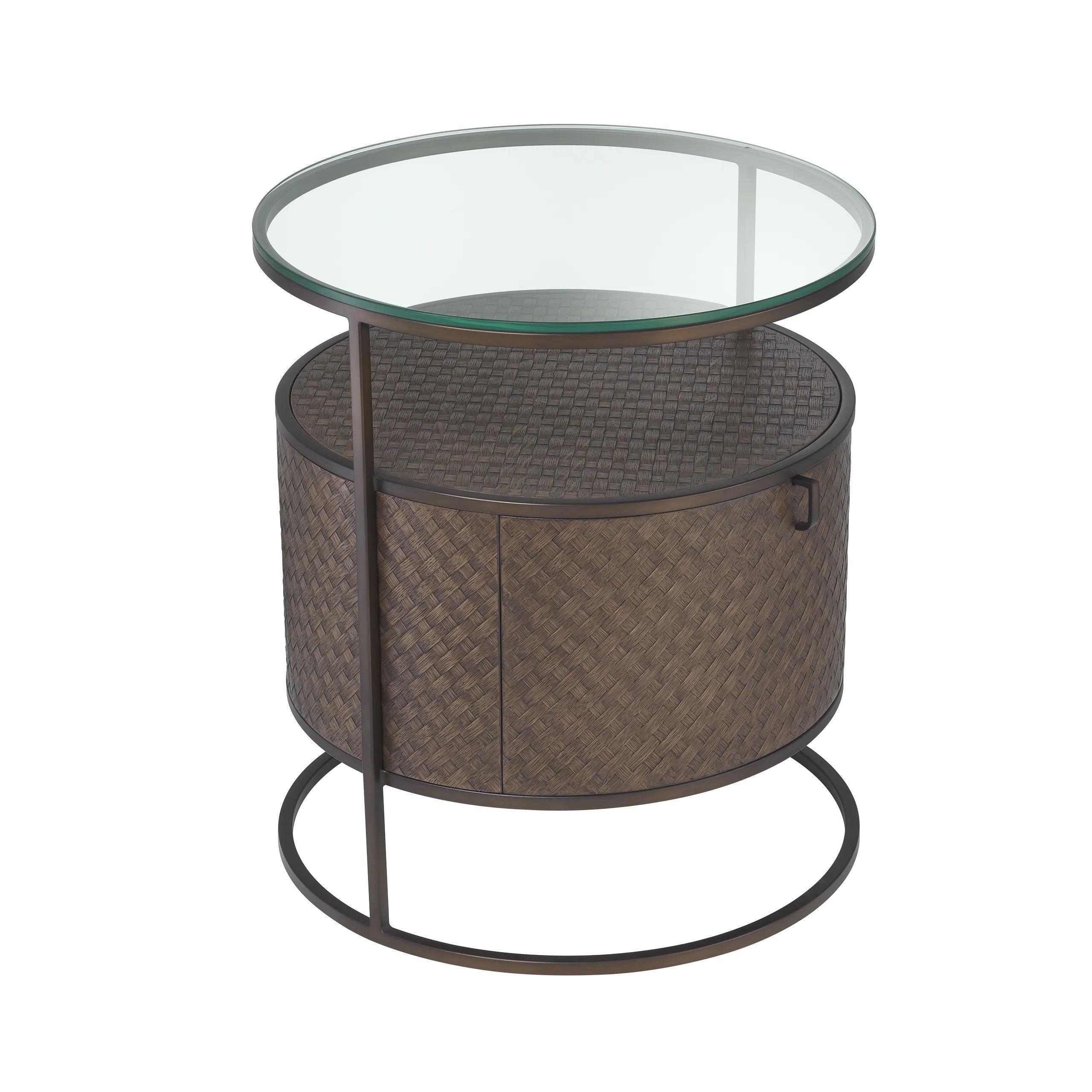 Stolik nocny NAPA VALLEY ciemnobrązowy fornir dębowy Eichholtz Eye on Design