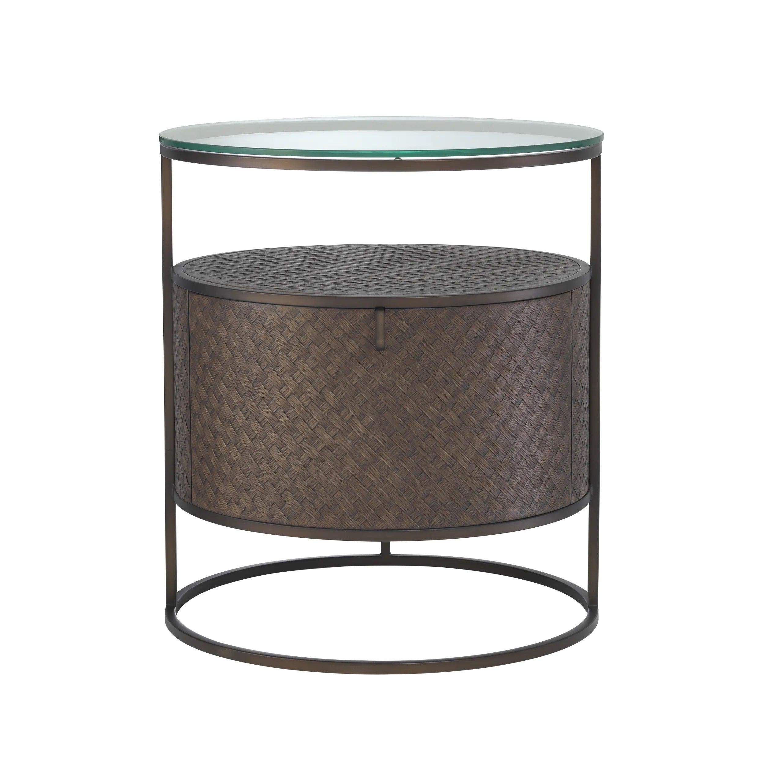 Stolik nocny NAPA VALLEY ciemnobrązowy fornir dębowy Eichholtz Eye on Design