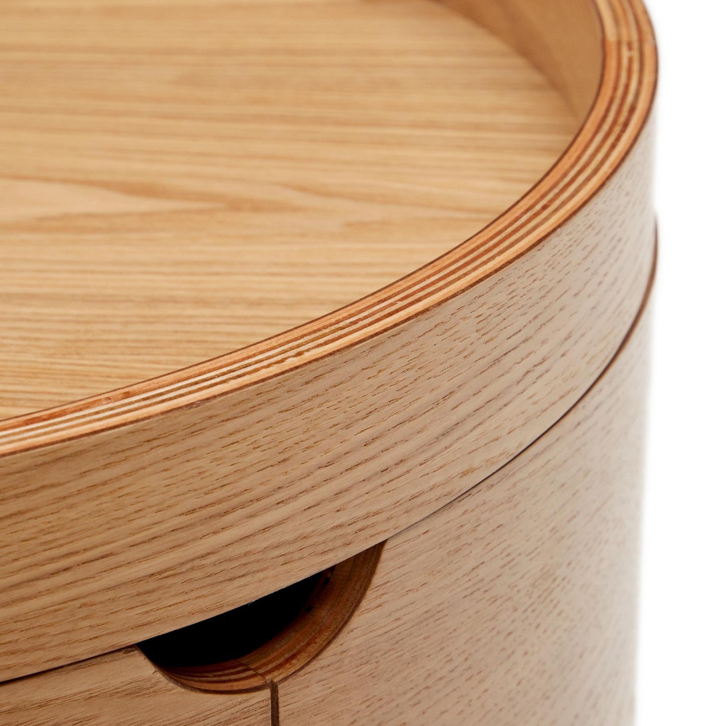 Stolik nocny OCTAVIA sklejka jesionowa La Forma Eye on Design