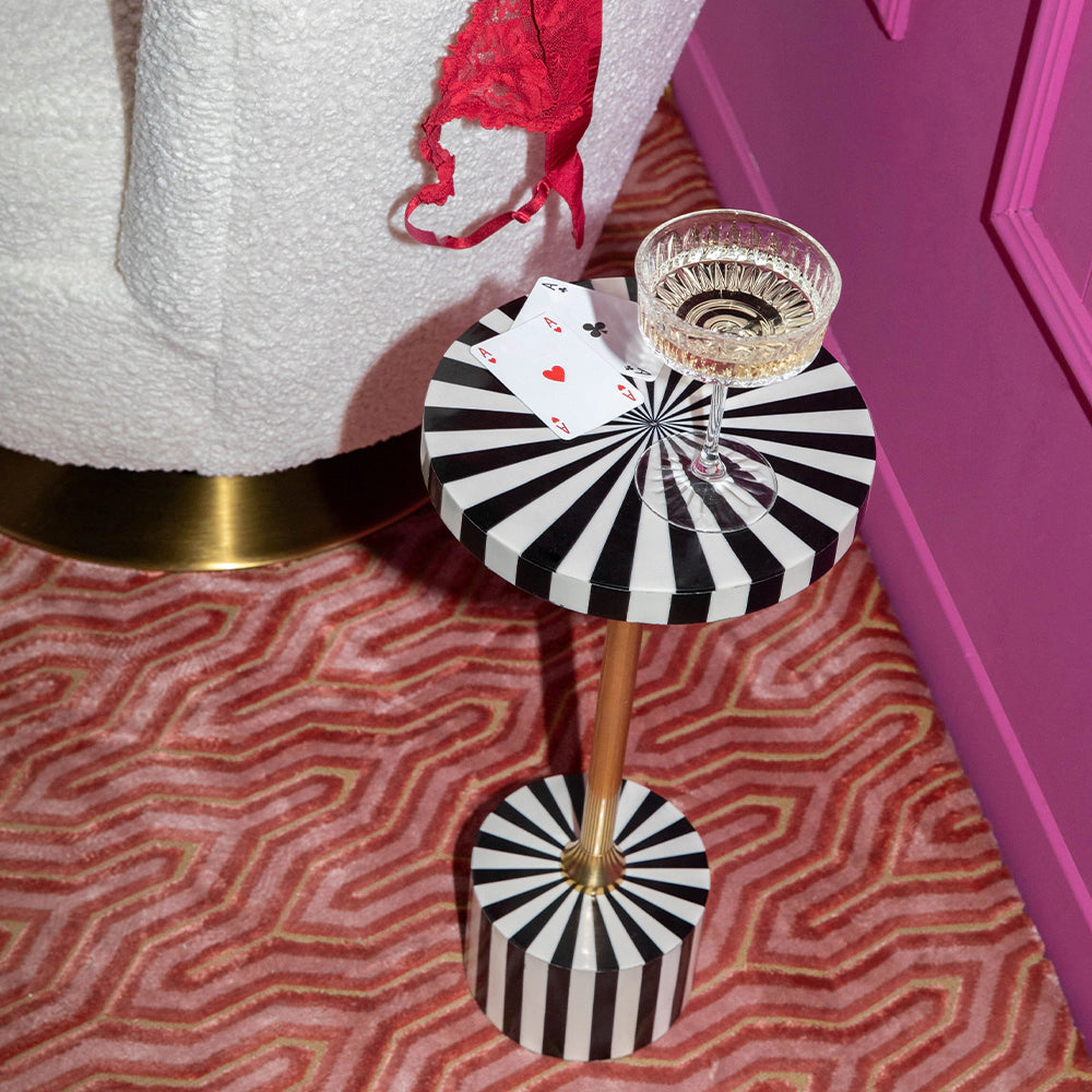 STRIKE LUCKY Beistelltisch schwarz-weiß