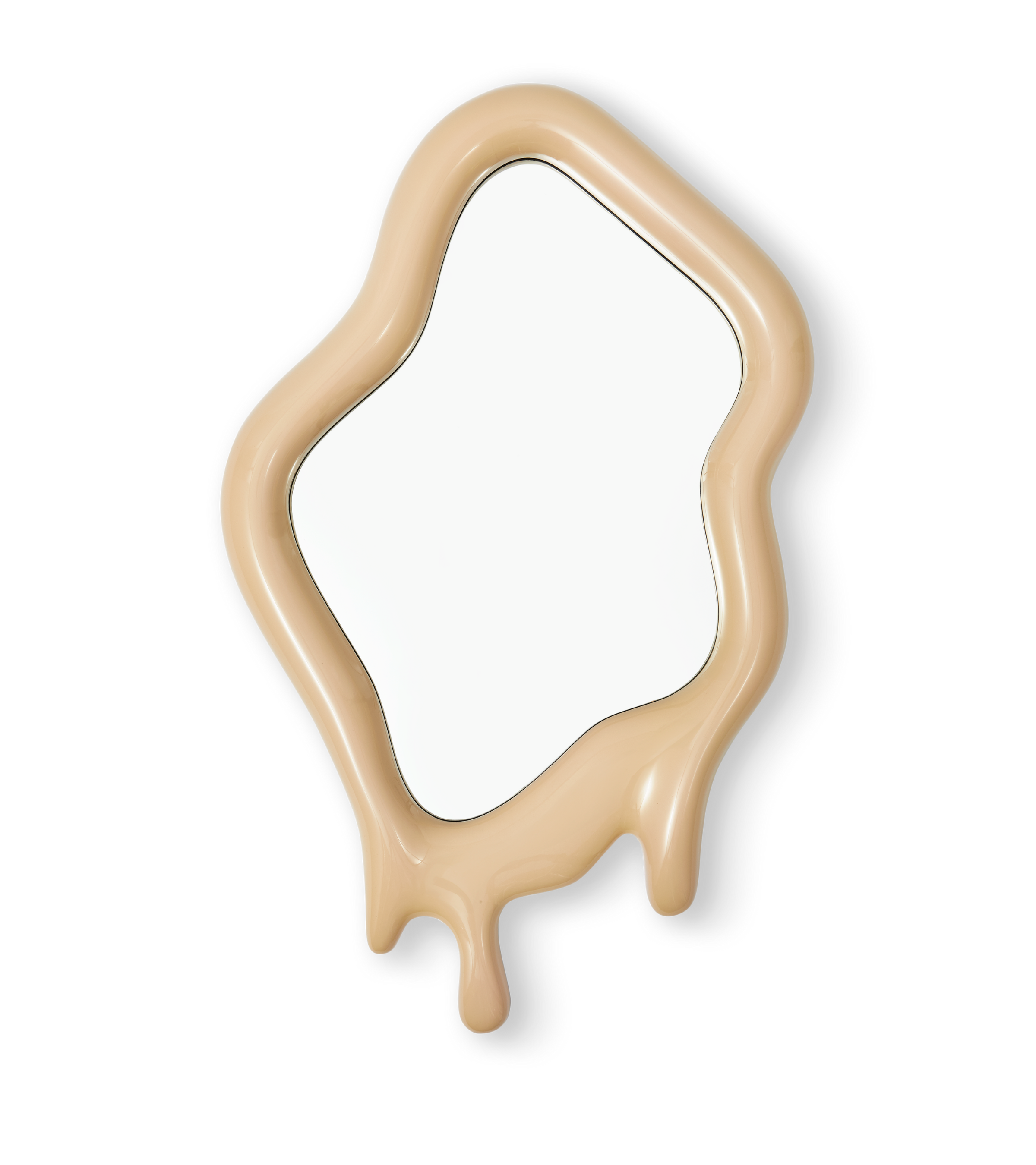 Spiegel MELTING OVAL beige