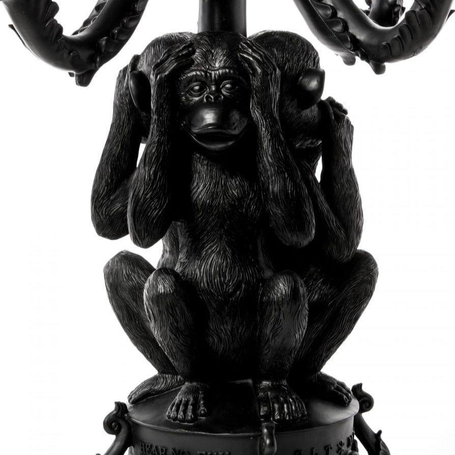 Świecznik 3 MONKEYS czarny Seletti Eye on Design