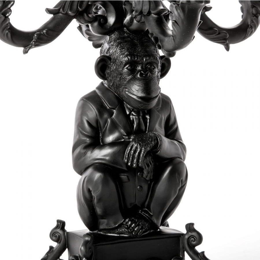 Świecznik BURLESQUE CHIMP czarny Seletti Eye on Design