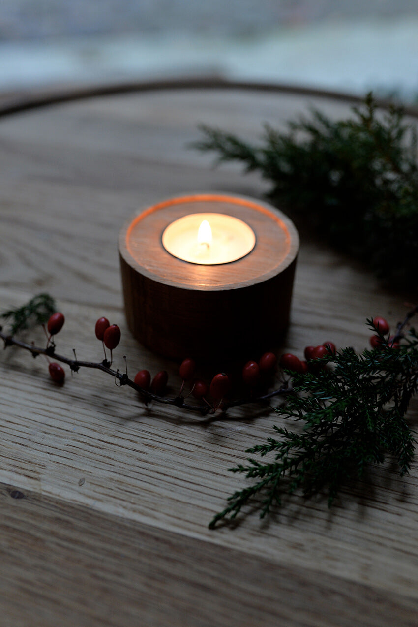 Teelichthalter-Set ENLIGHTENMENT Eiche