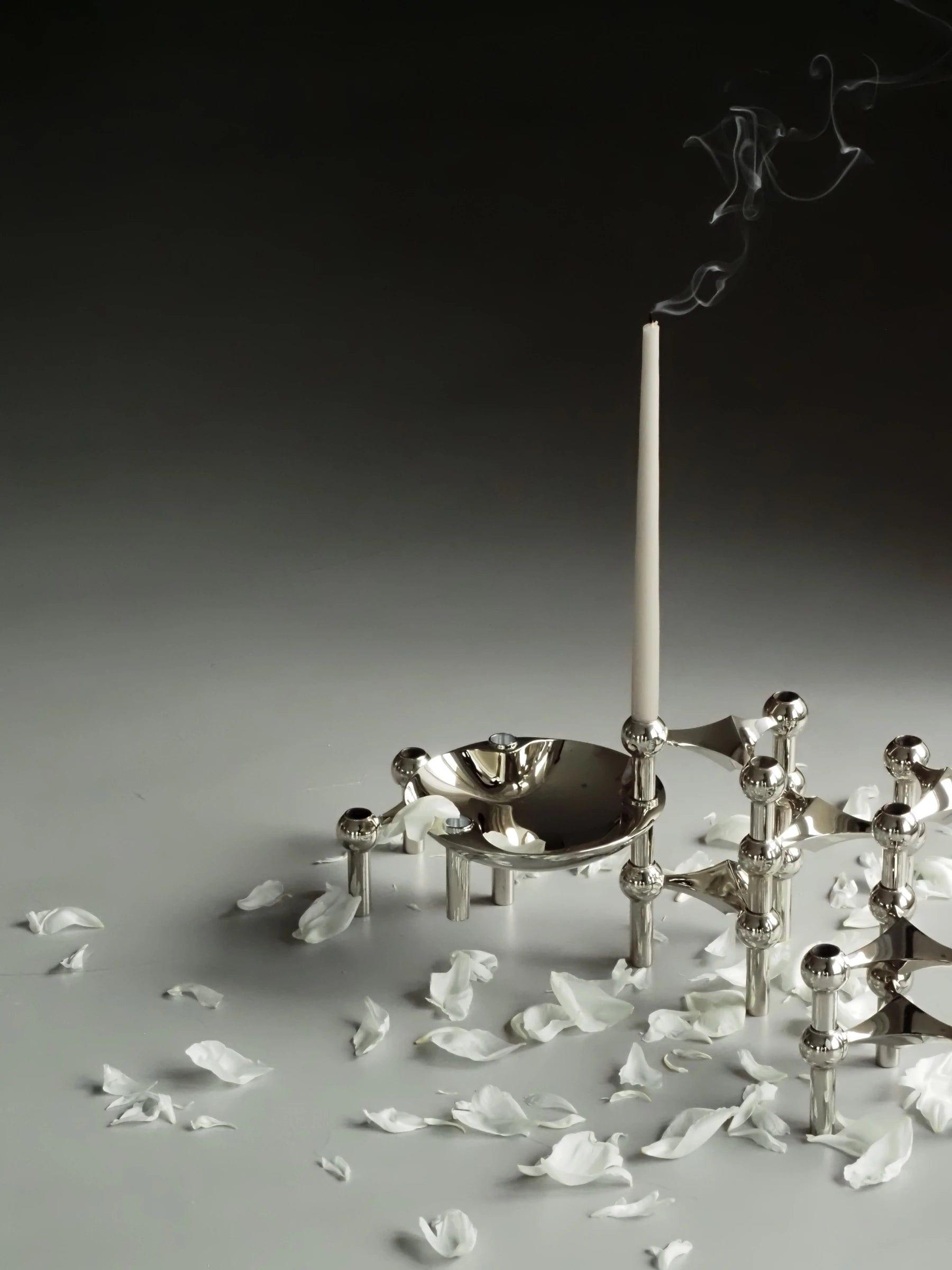 Świecznik i taca STOFF NAGEL chrom Stoff Nagel Eye on Design