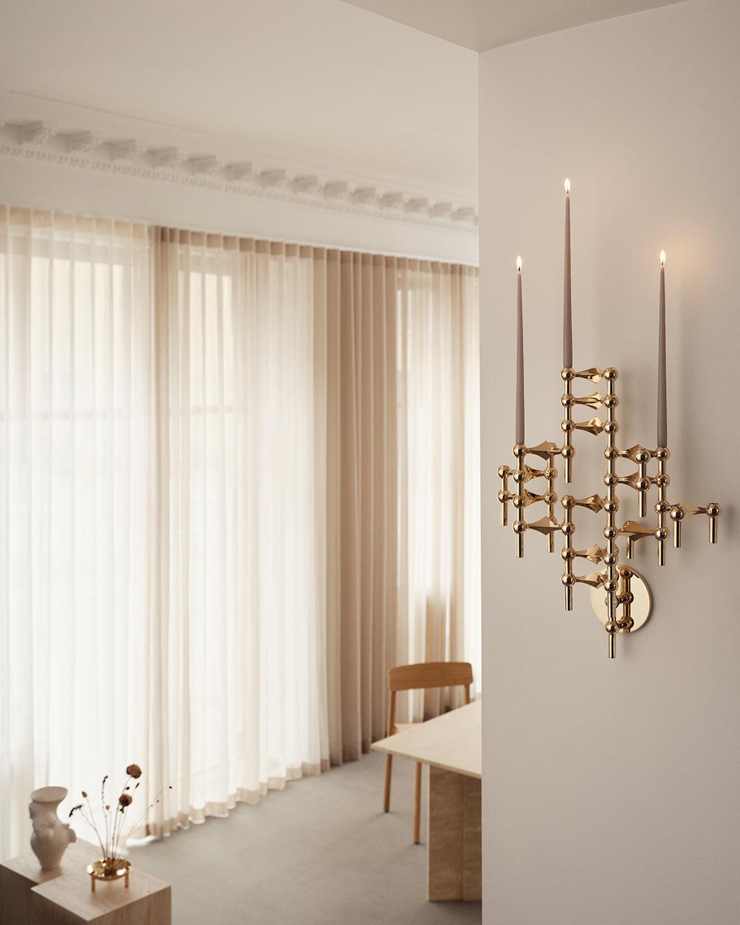 Świecznik ścienny STOFF NAGEL mosiężny Stoff Nagel Eye on Design