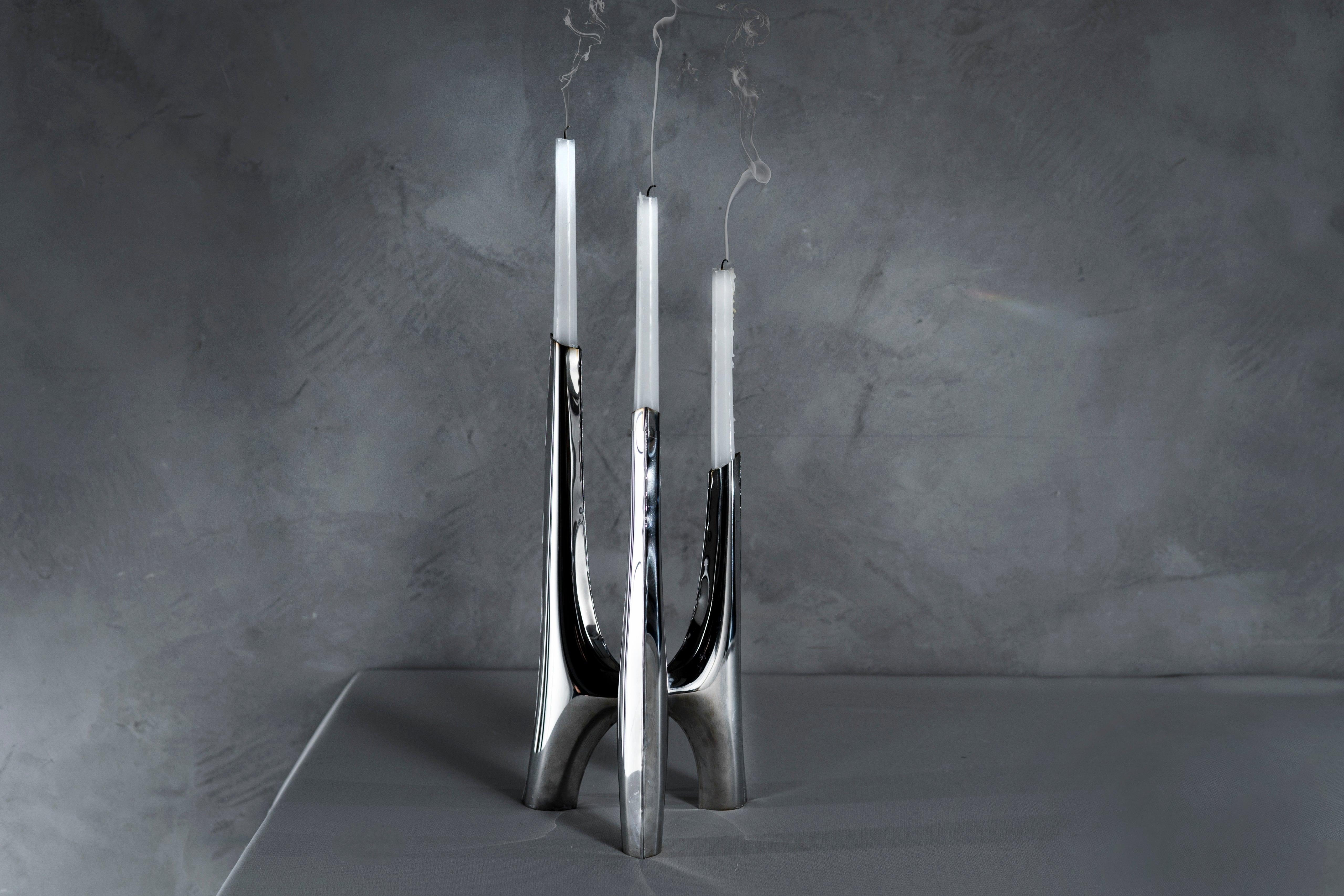 Świecznik TRIGLAV inox Zieta Studio Eye on Design