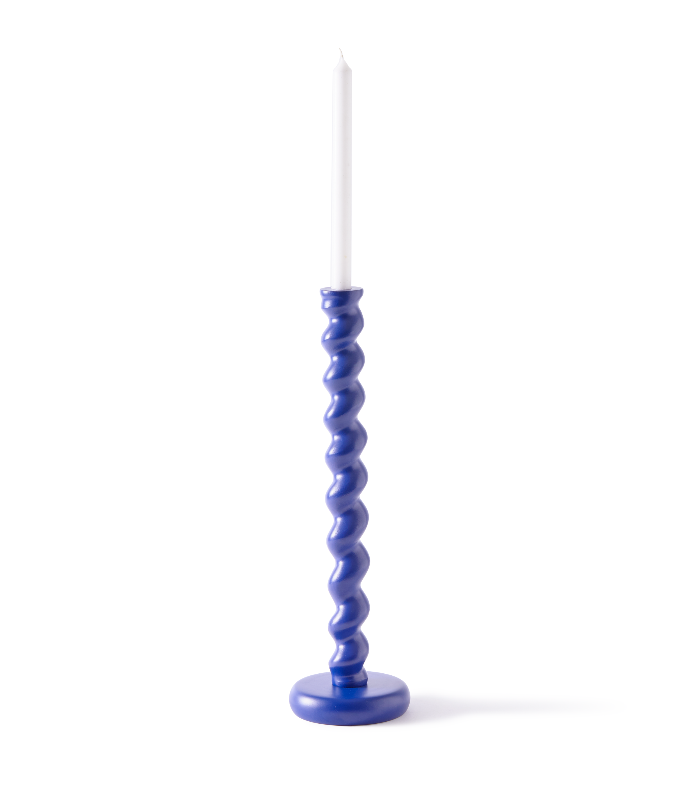 TWISTER dark blue candlestick
