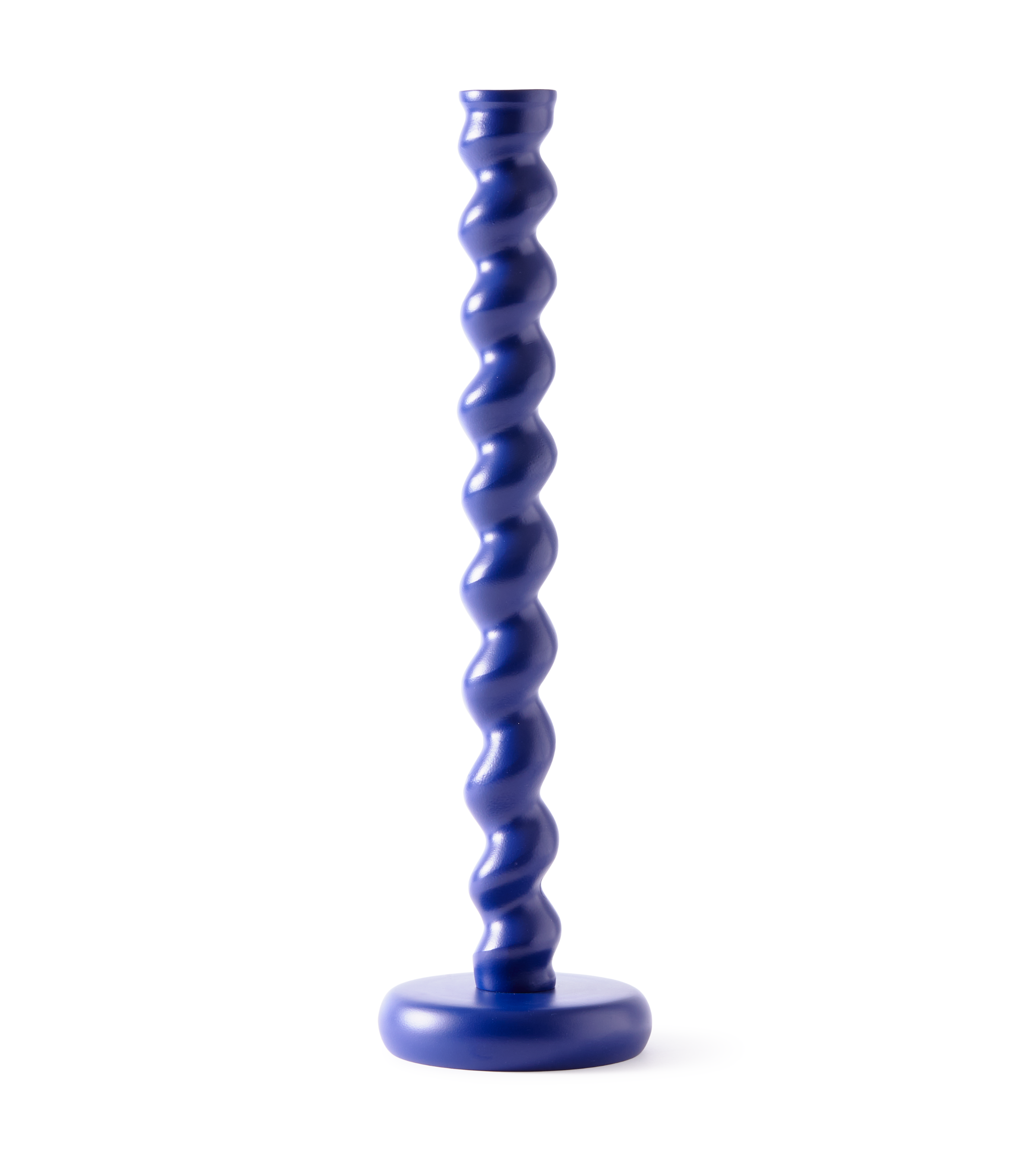 TWISTER dark blue candlestick