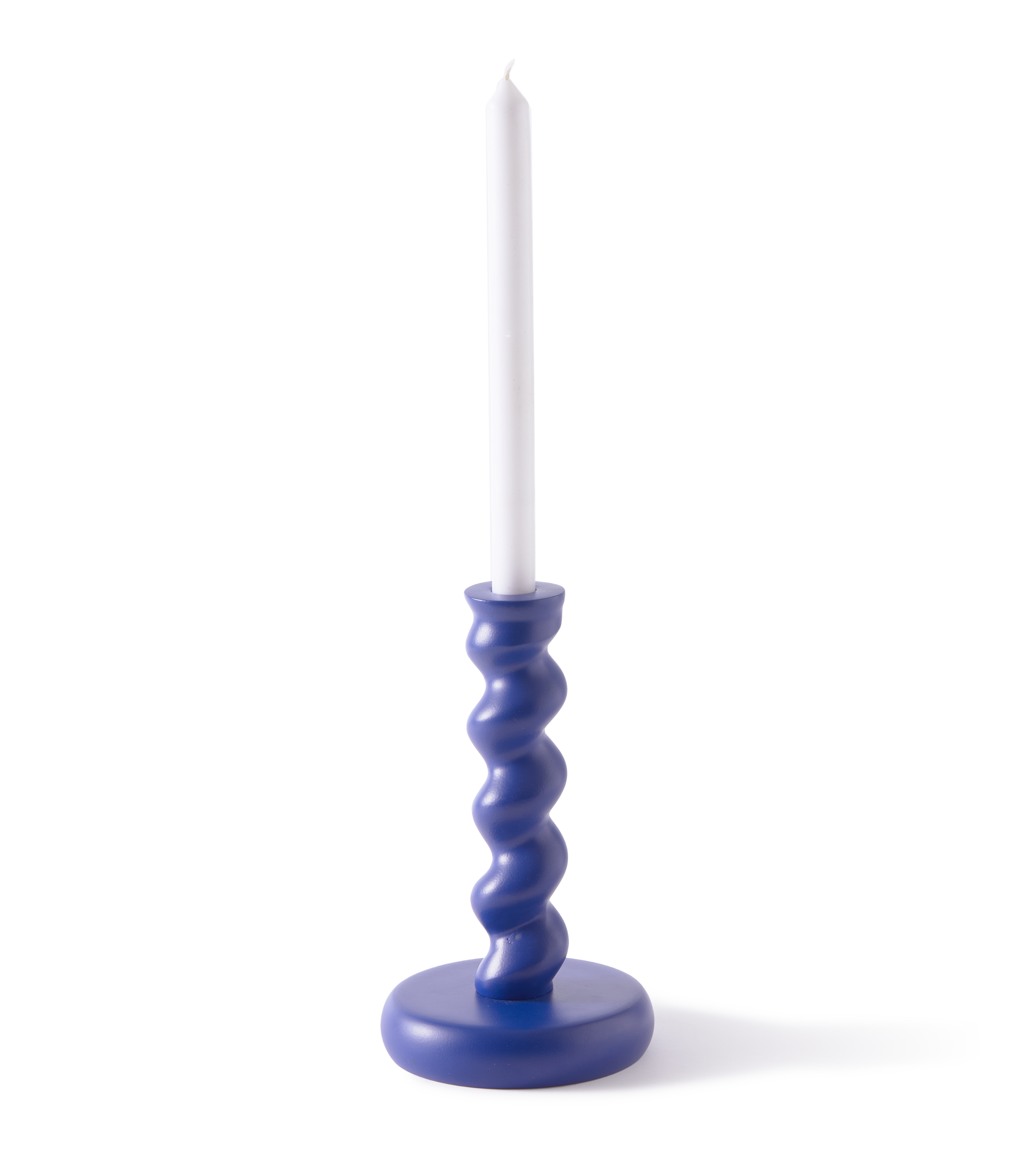 TWISTER dark blue candlestick