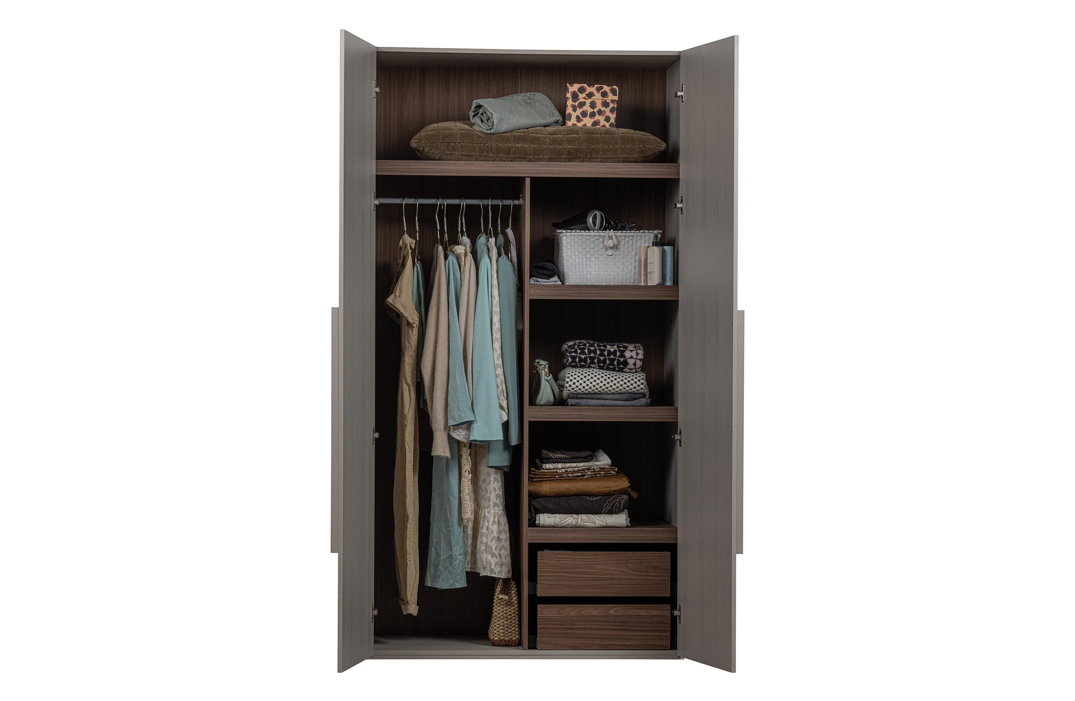 Szafa 2-drzwiowa RENS szary Woood Eye on Design